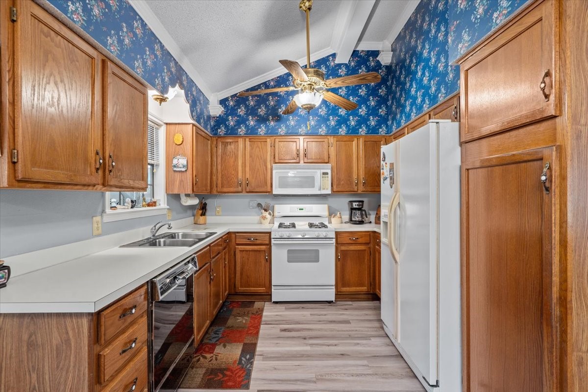 Kitchen with plenty of storage.