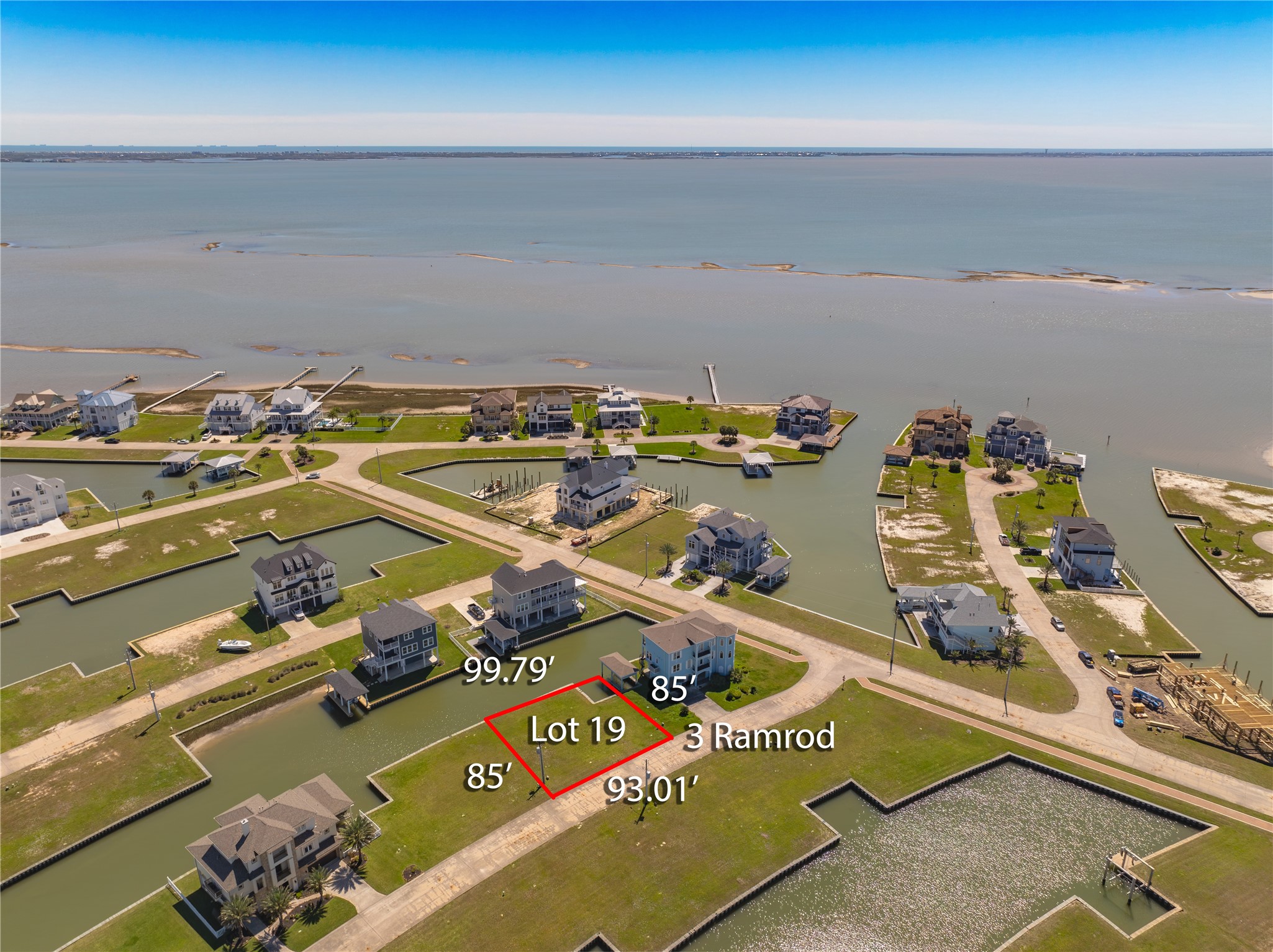 Offering excellent views water & street side. Great space between the homes across the canal to protect your everlasting waterfront views