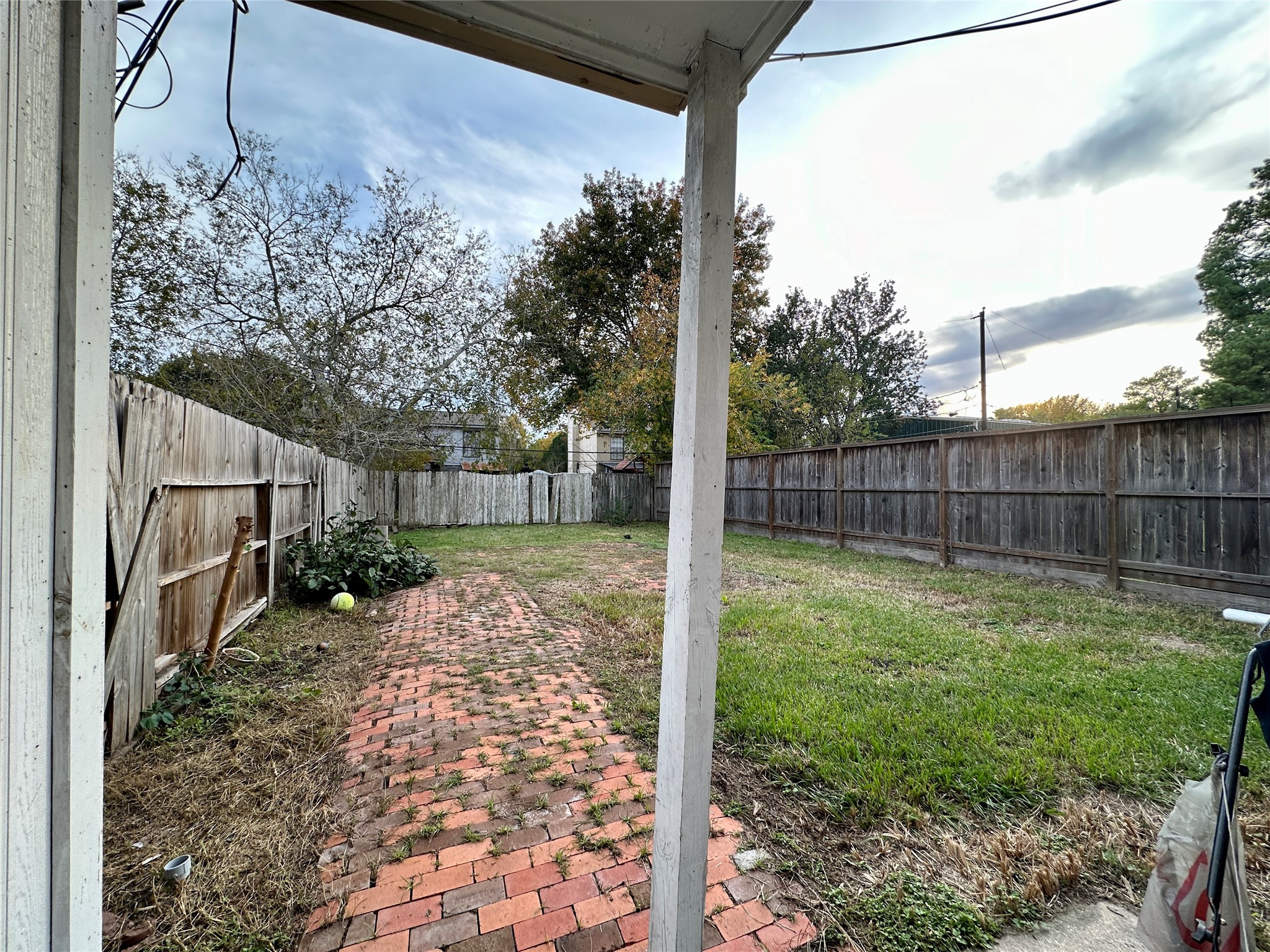 Covered back patio
