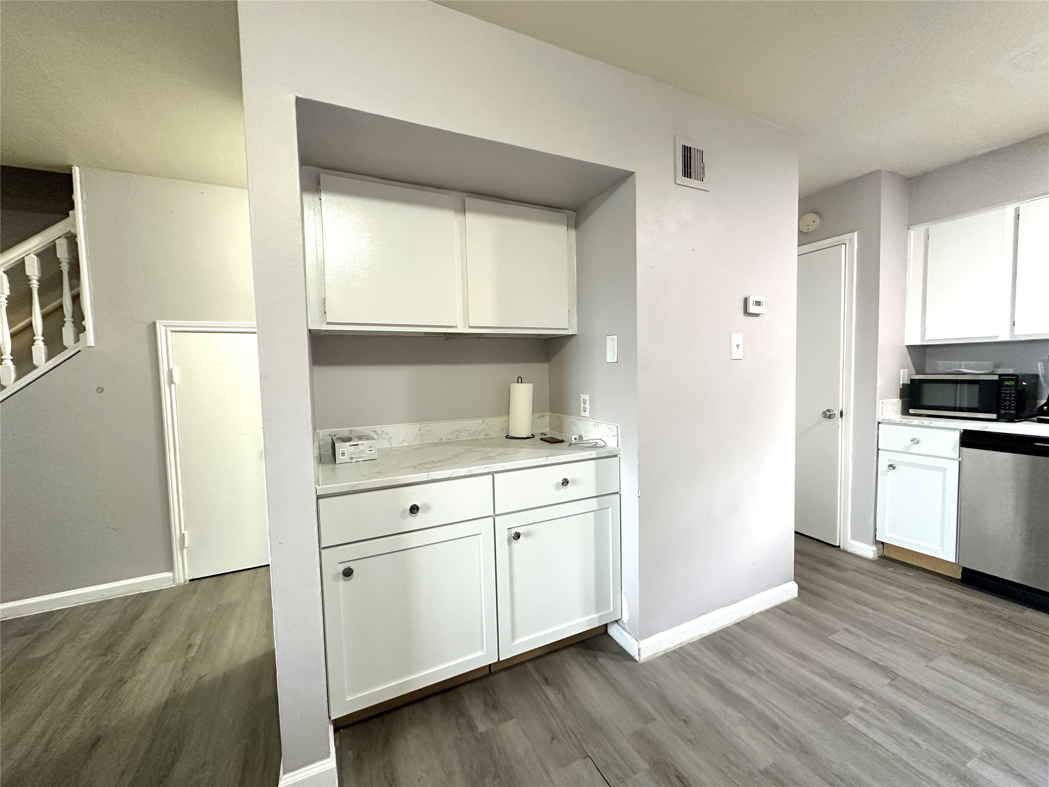 Butler's pantry and storage area. Butler's pantry and storage area.