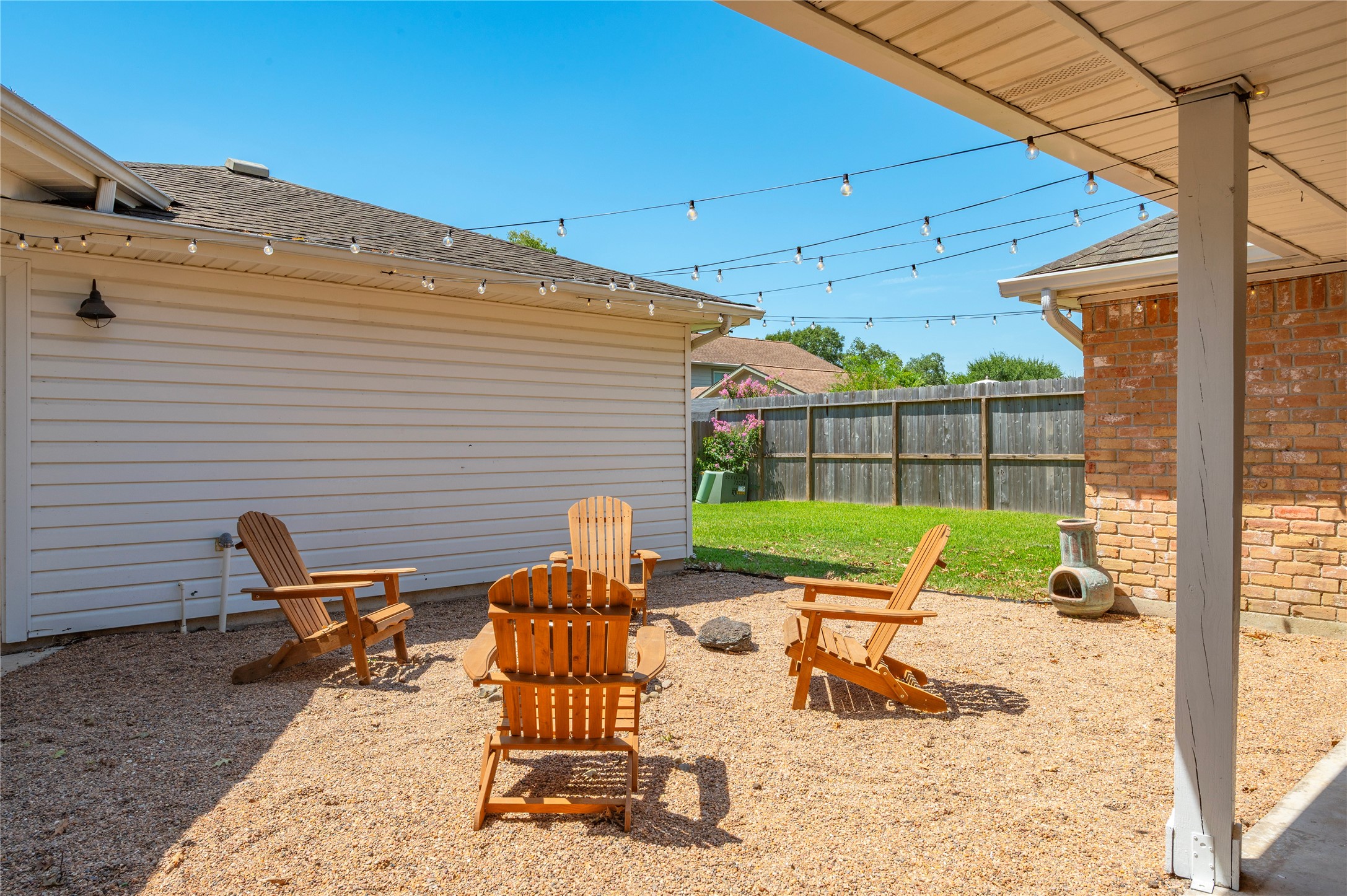 Another view of back patio space.