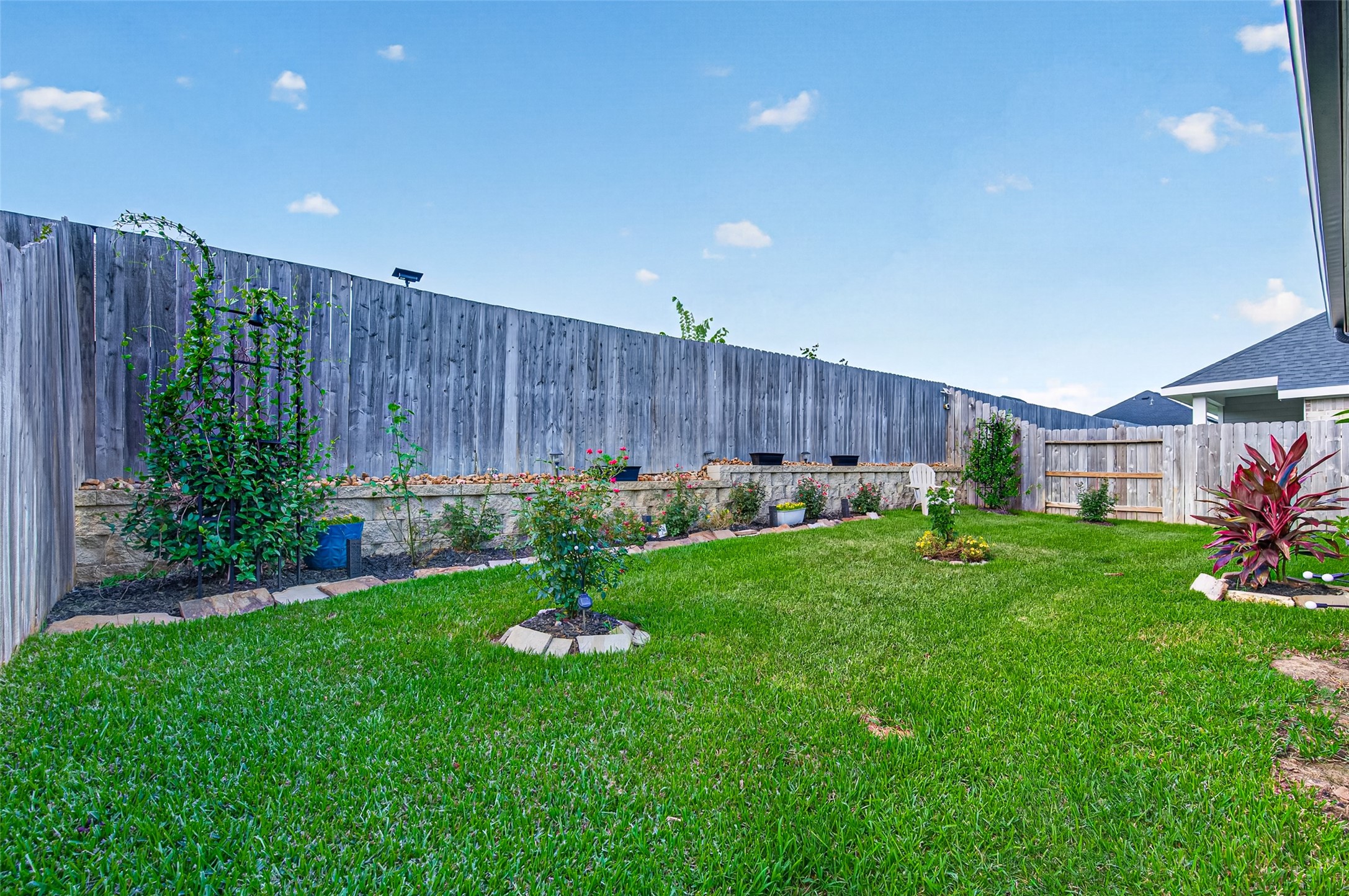 Beautifully landscaped, private back yard