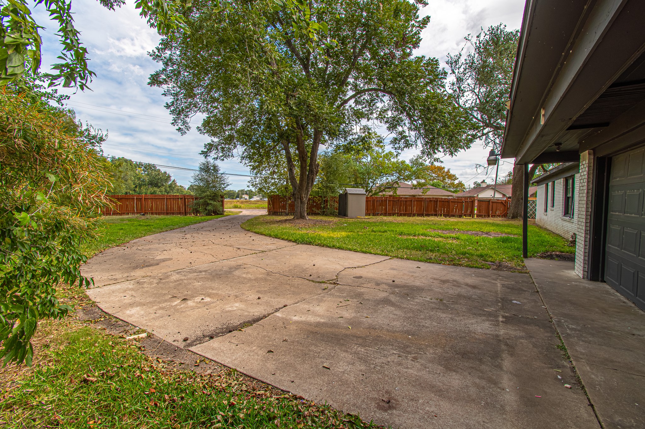 Look at the size of that yard! You have a pecan tree on the property also.
