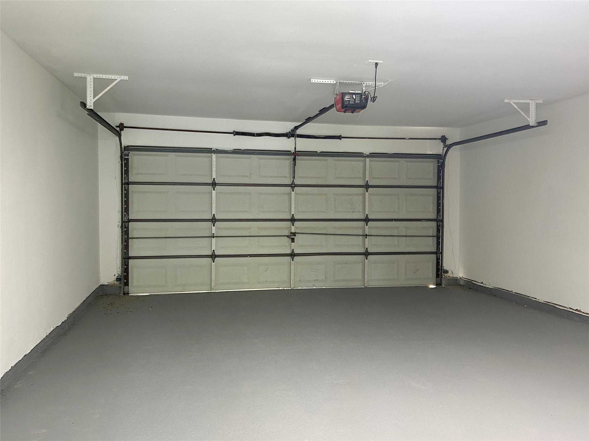 Nicely finished 2 car garage