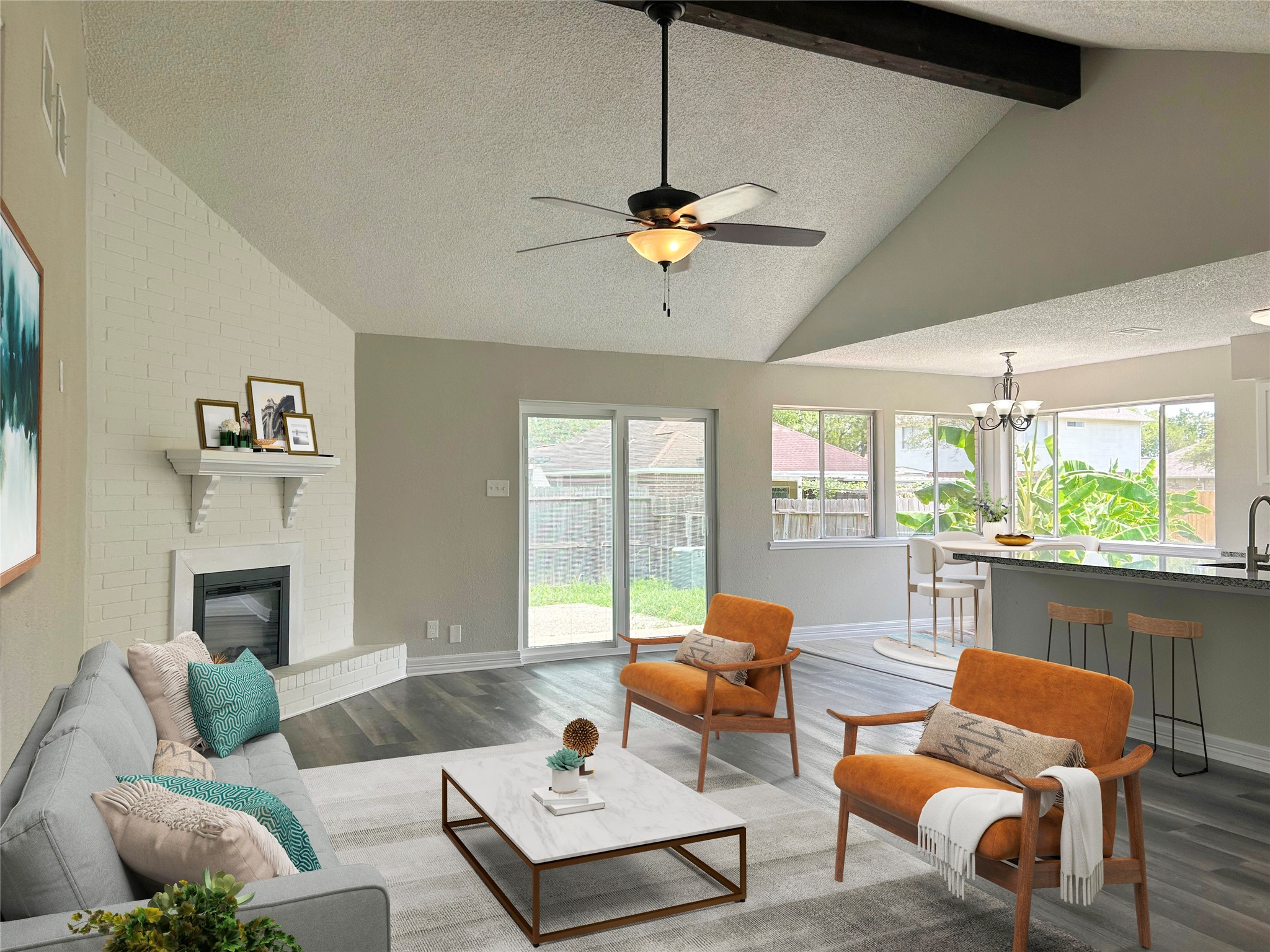 Virtually staged living