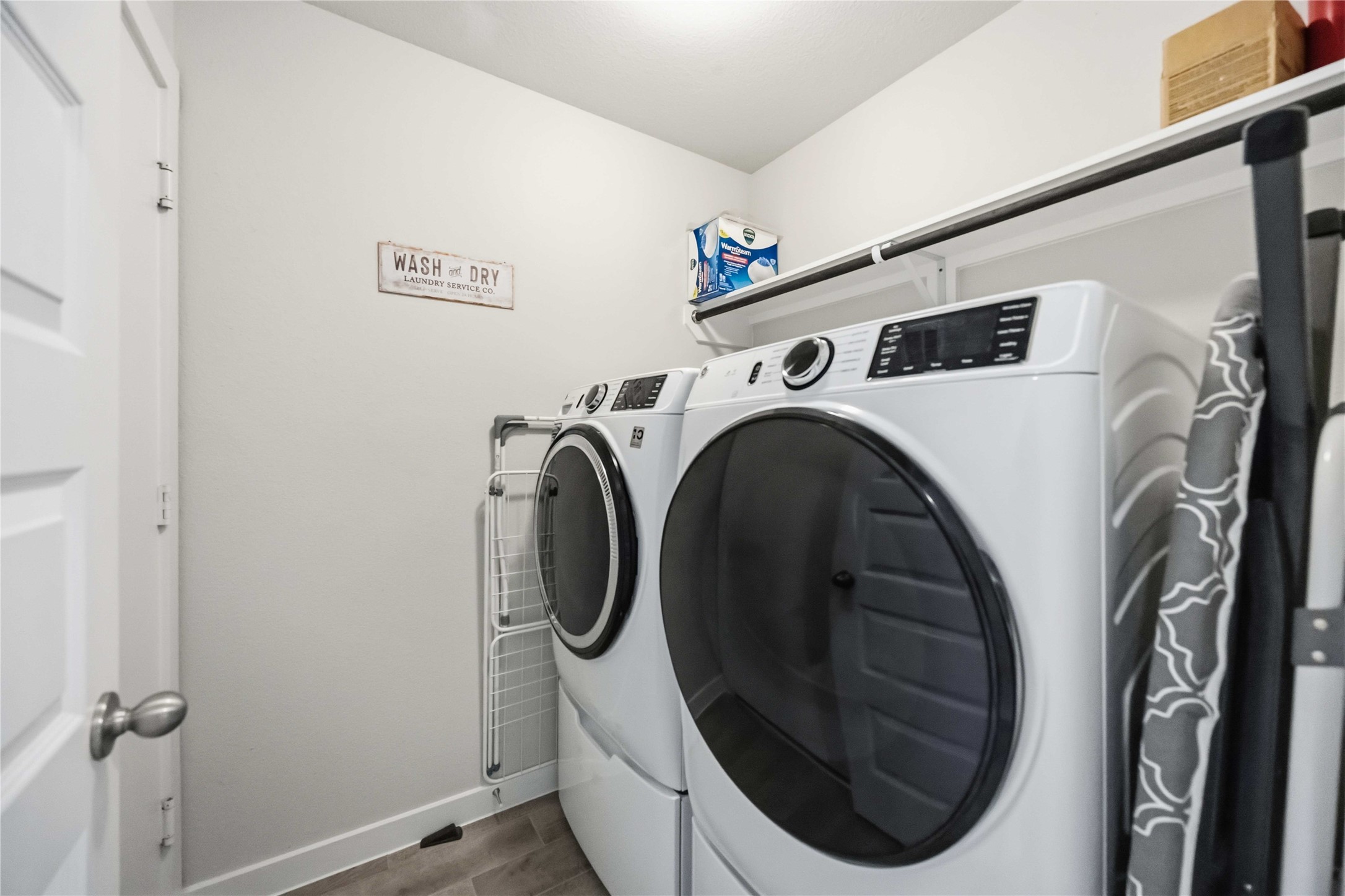 Laundry room that leads to the garage.