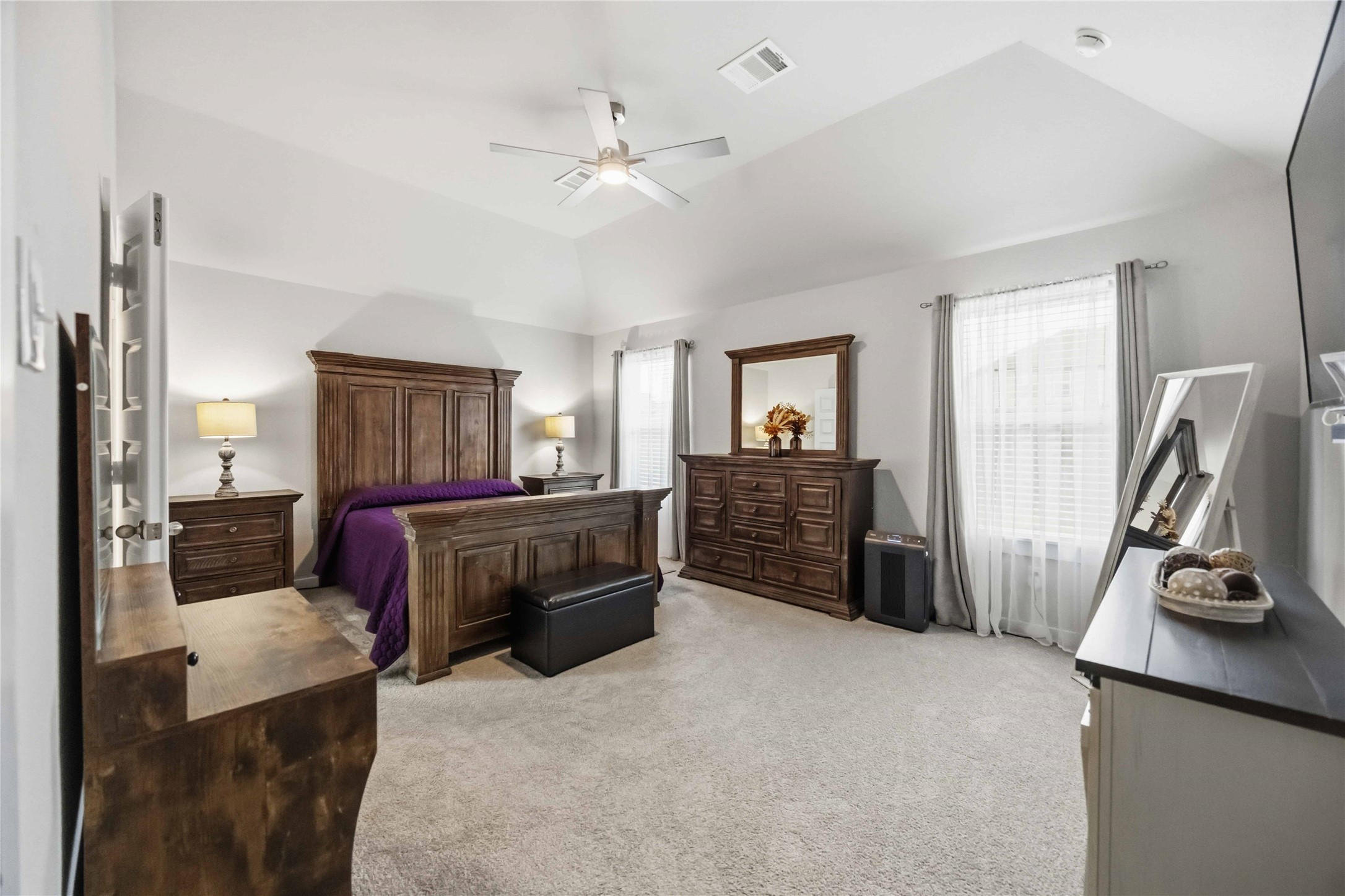 Welcome to your private primary retreat, where generous space and comfort create the perfect place to relax, recharge, and unwind.