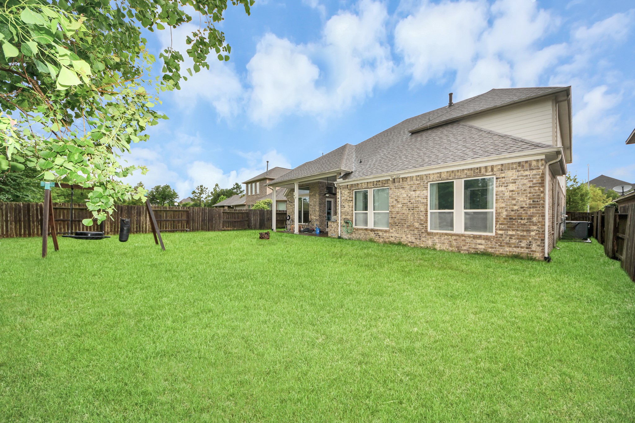 Backyard offering endless possibilities.