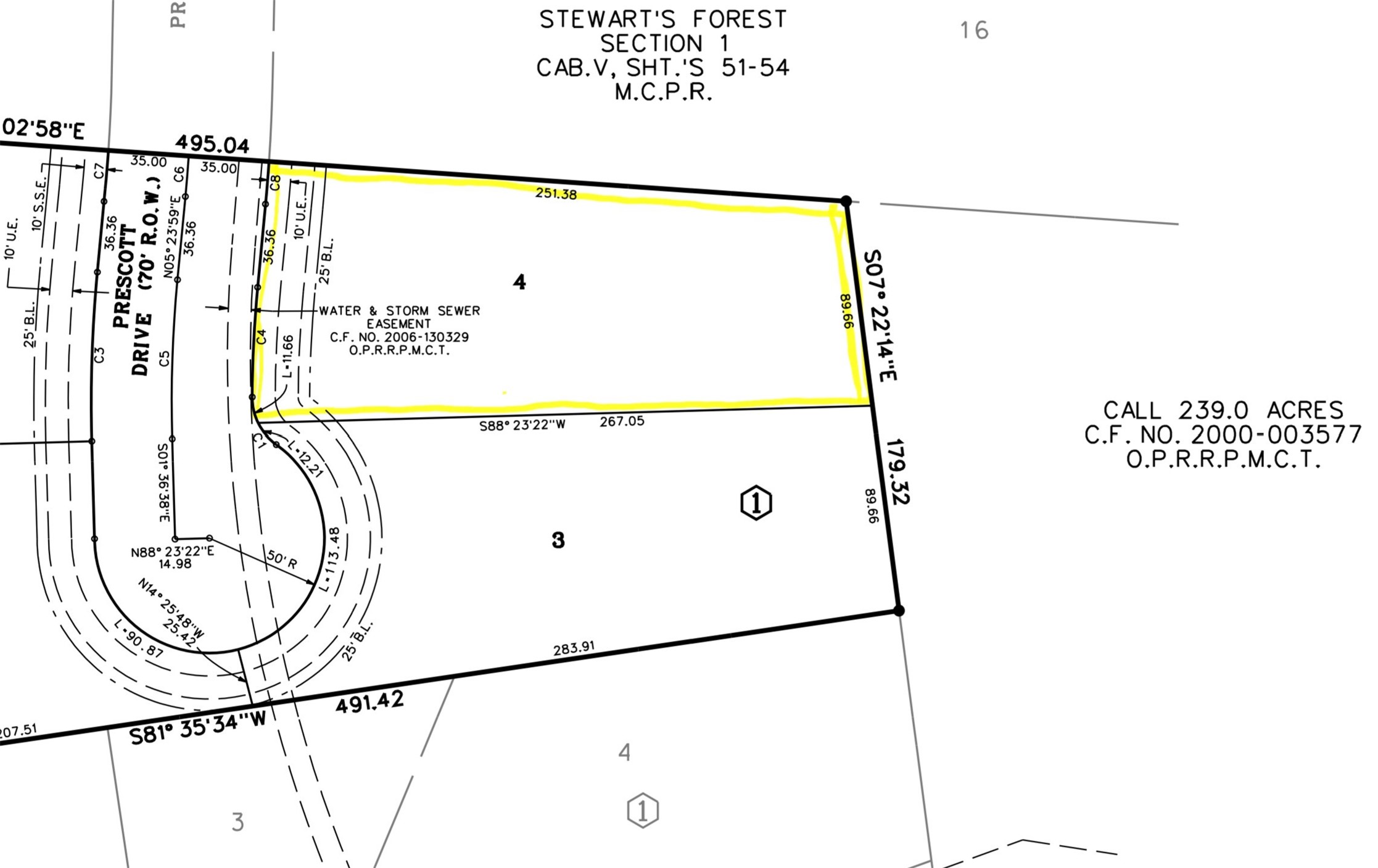 Lot dimensions