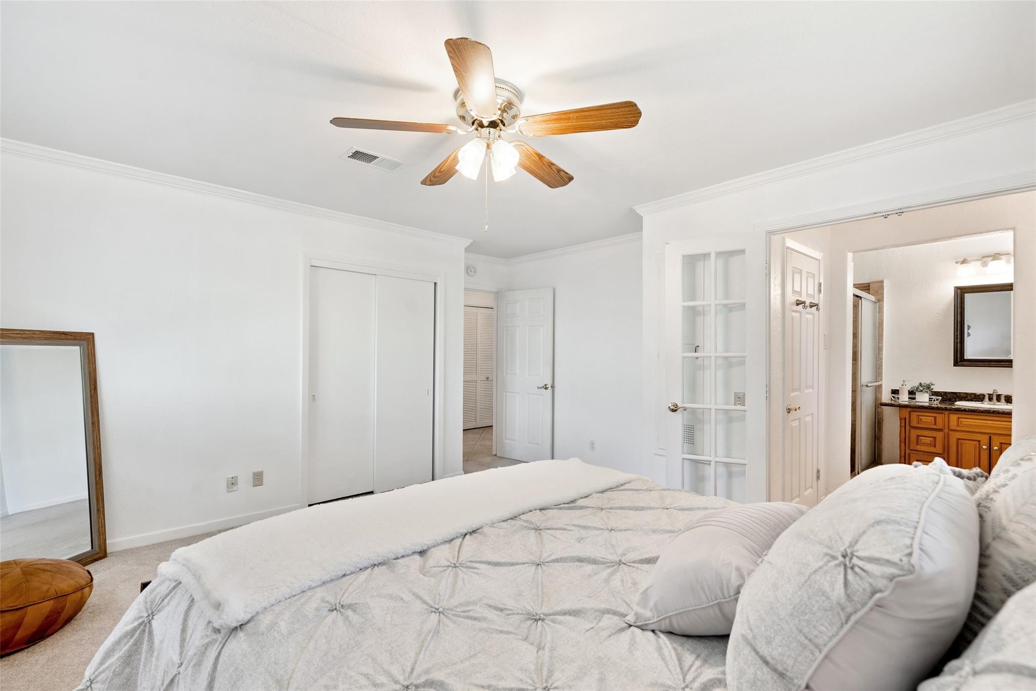 Fresh neutral paint is ready for your personal touches! Gorgeous french doors offer character and charm to this great space.*Home was previously furnished. There is currently no furniture in the home.