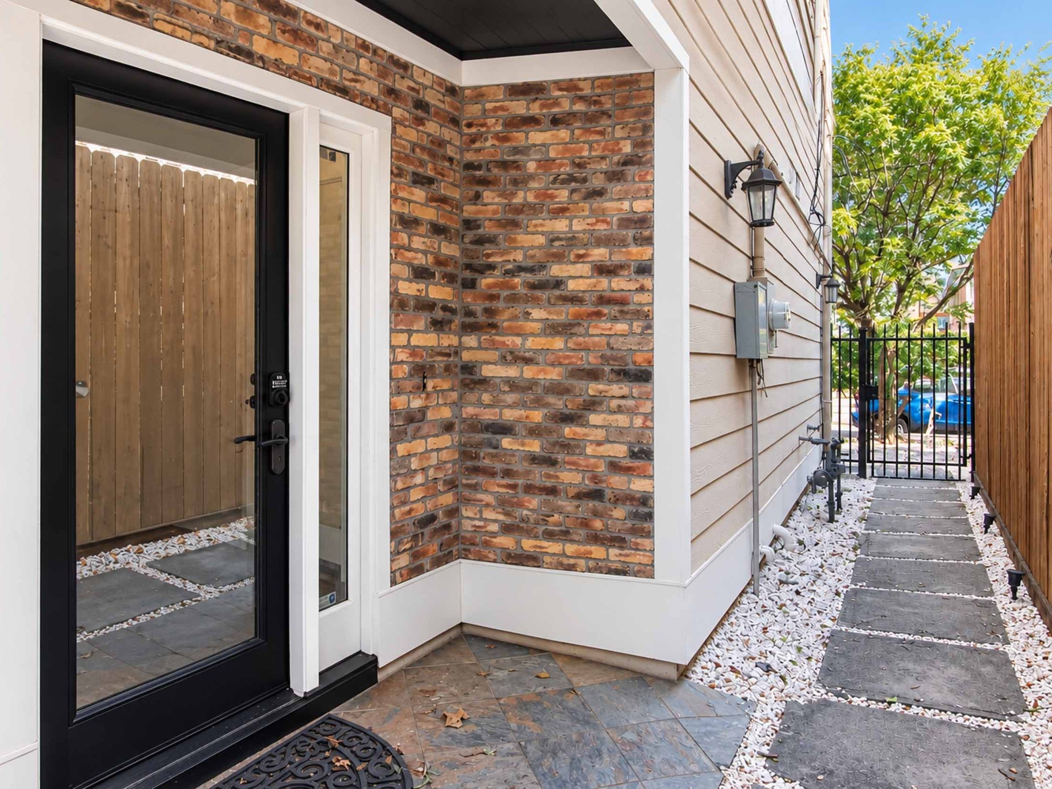 Private walk to your front door entry on side of house.