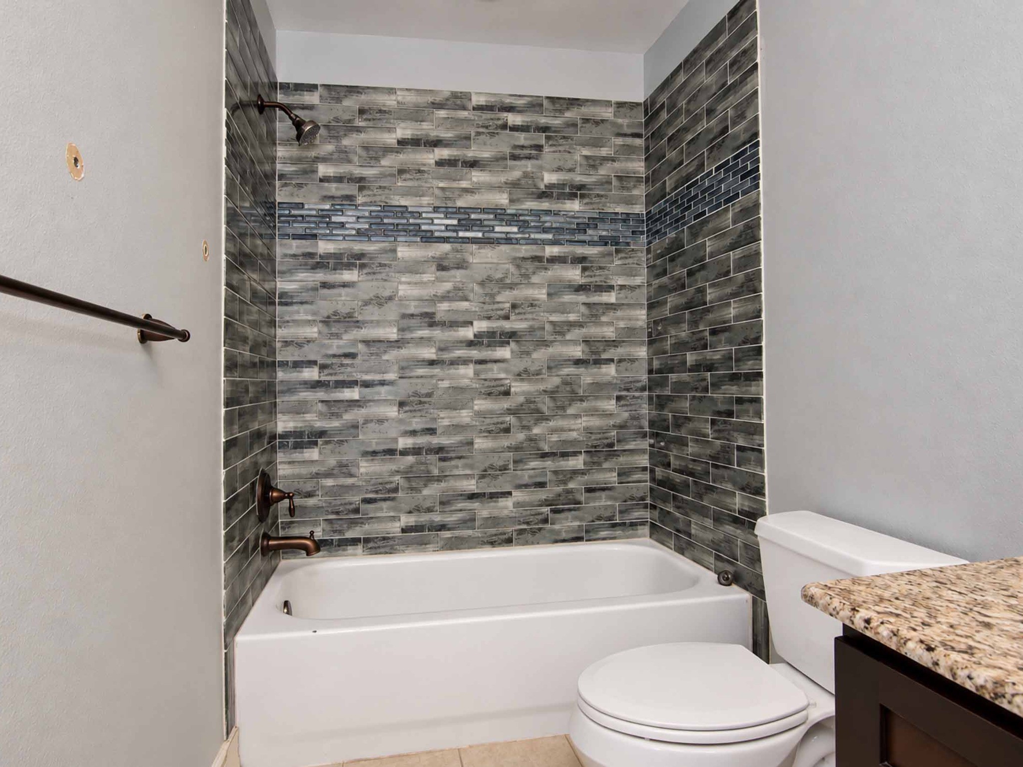 Bathroom with first floor bedroom.