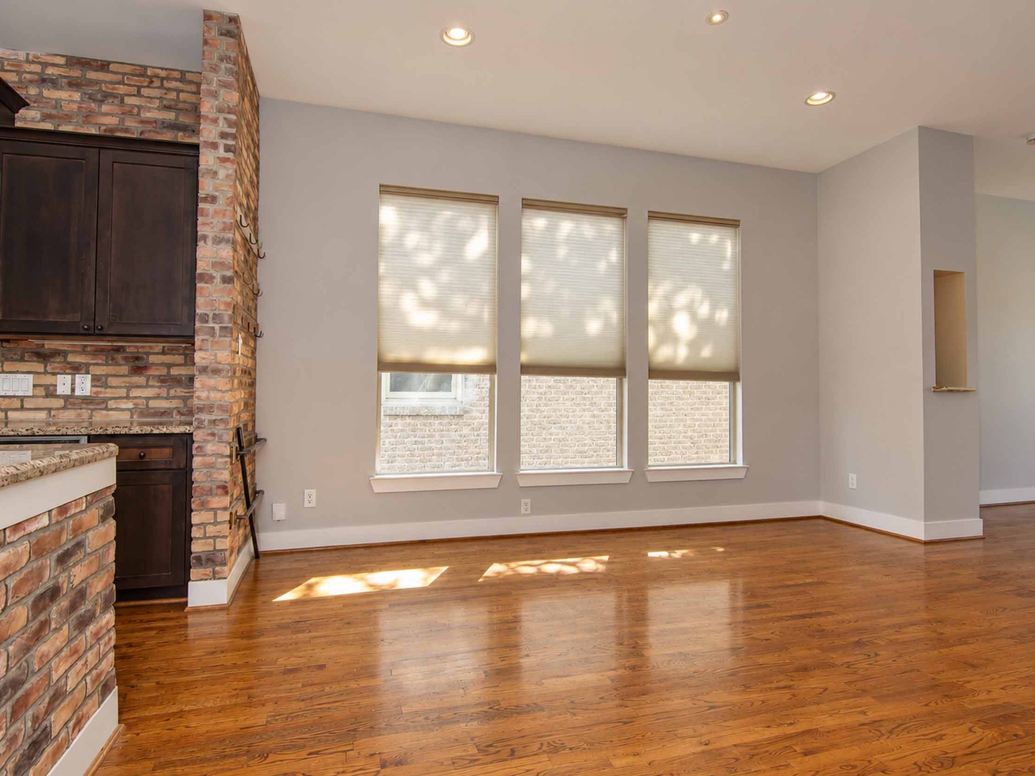 Dining in between kitchen and living room.