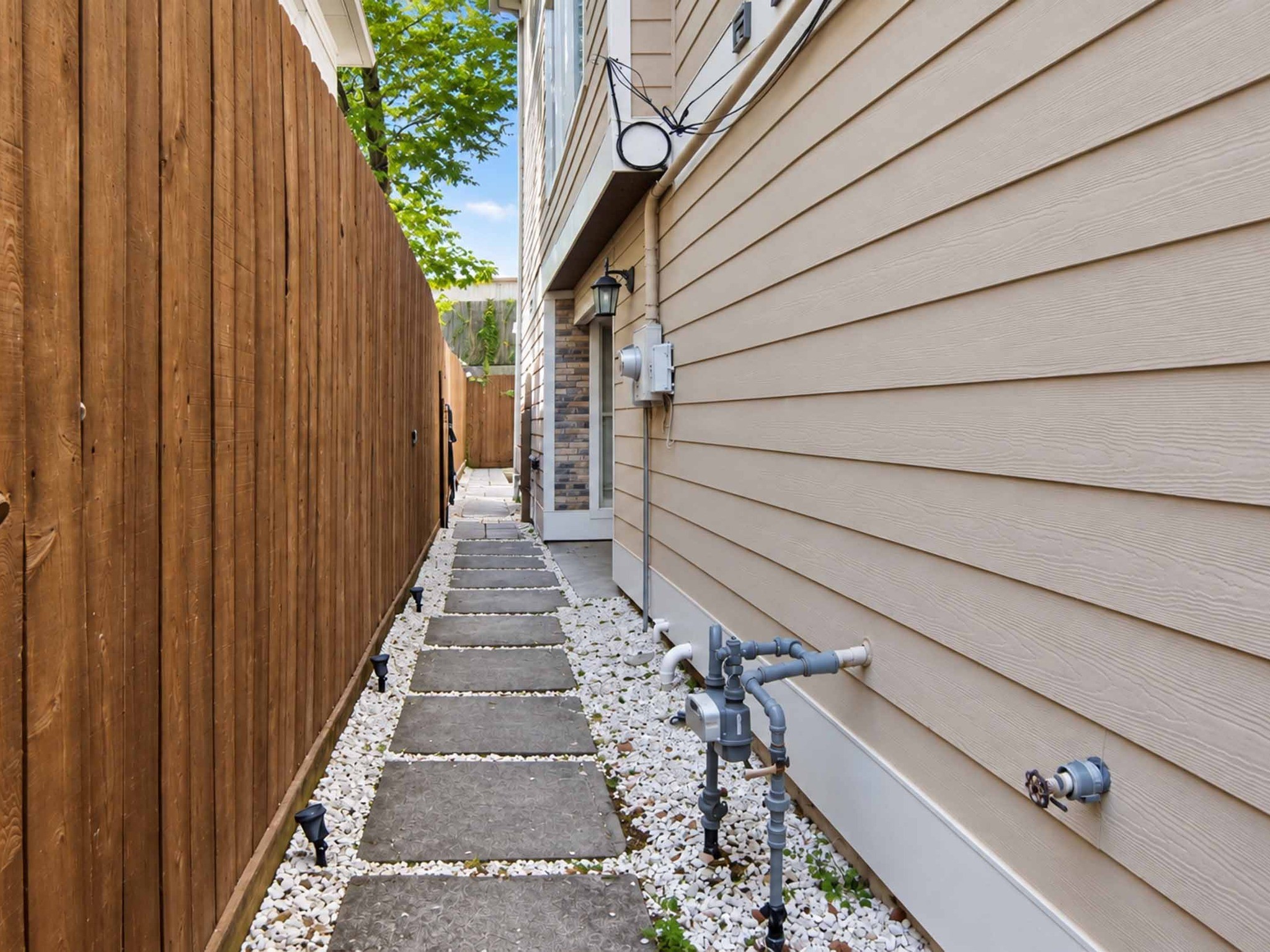 Paved walk way.