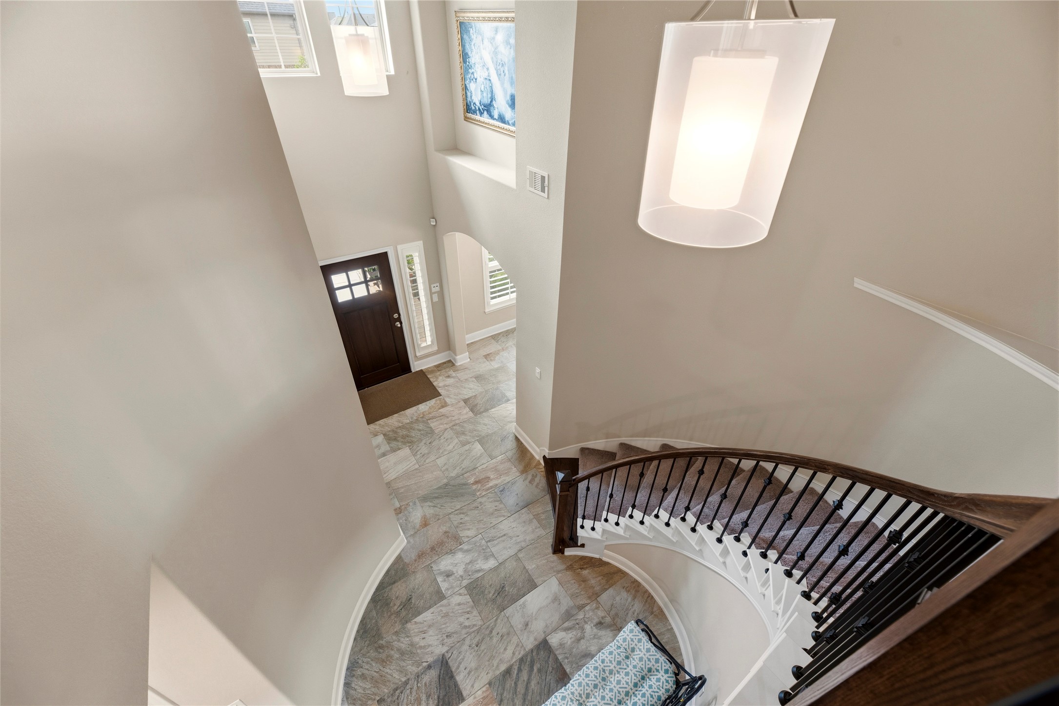 View of the foyer from above.