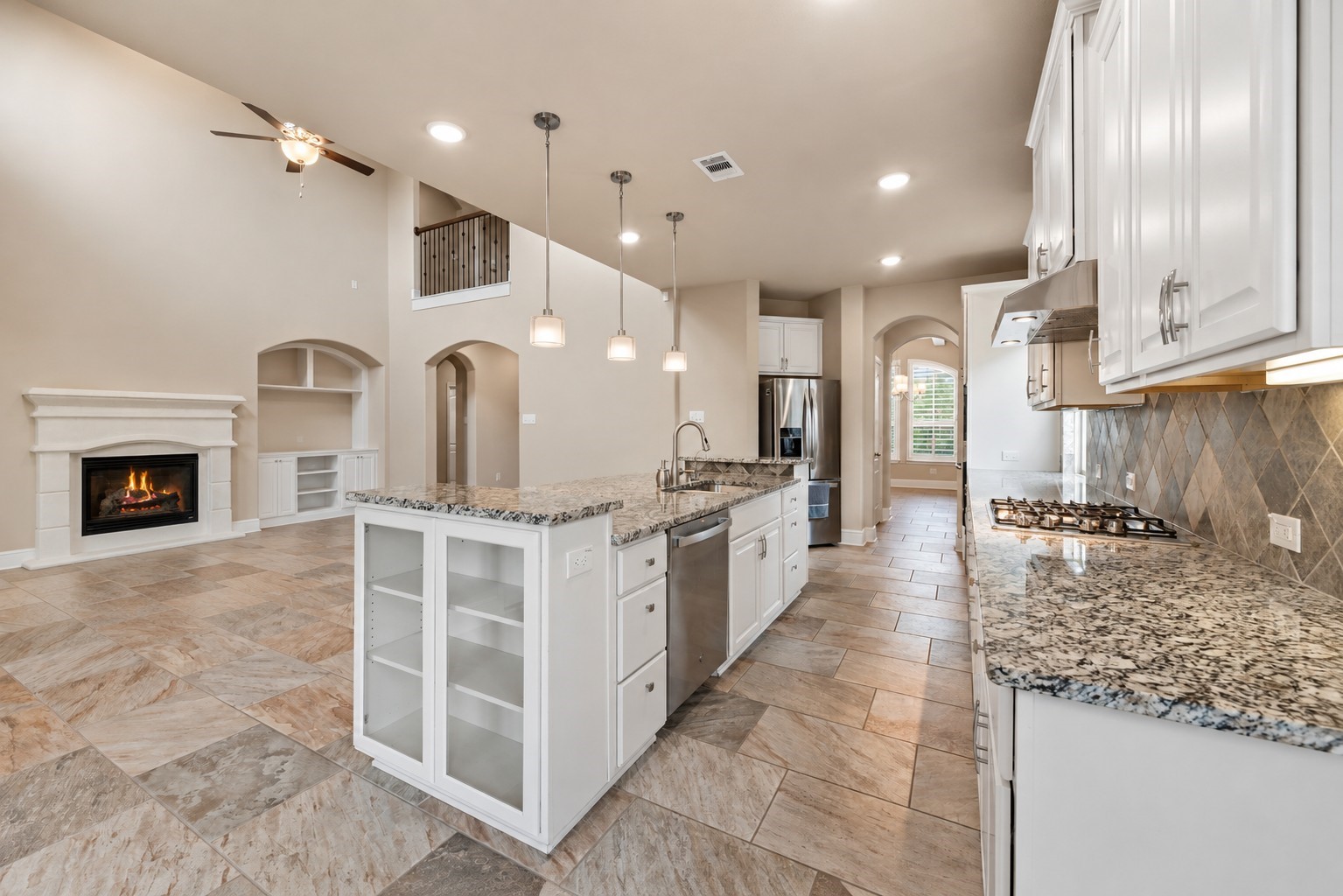 The kitchen, breakfast and family rooms are open concept. The kitchen, breakfast and family rooms are open concept.