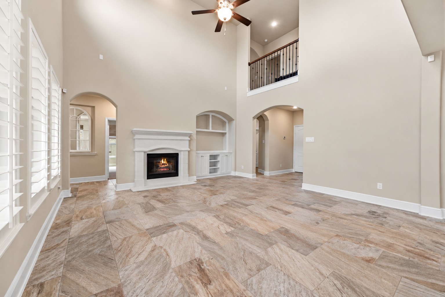 View of family room from breakfast area.