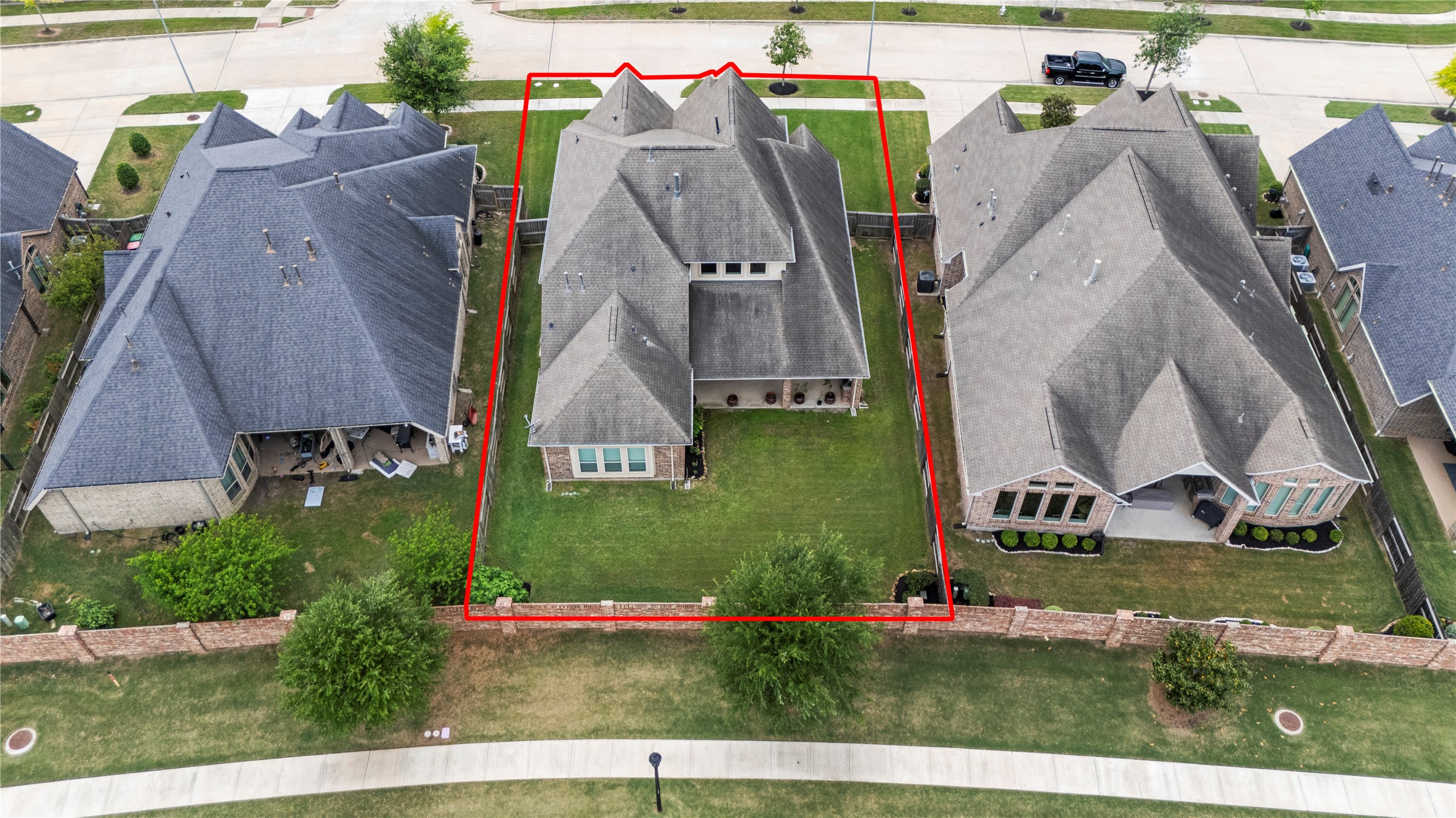 Aerial view from the rear.