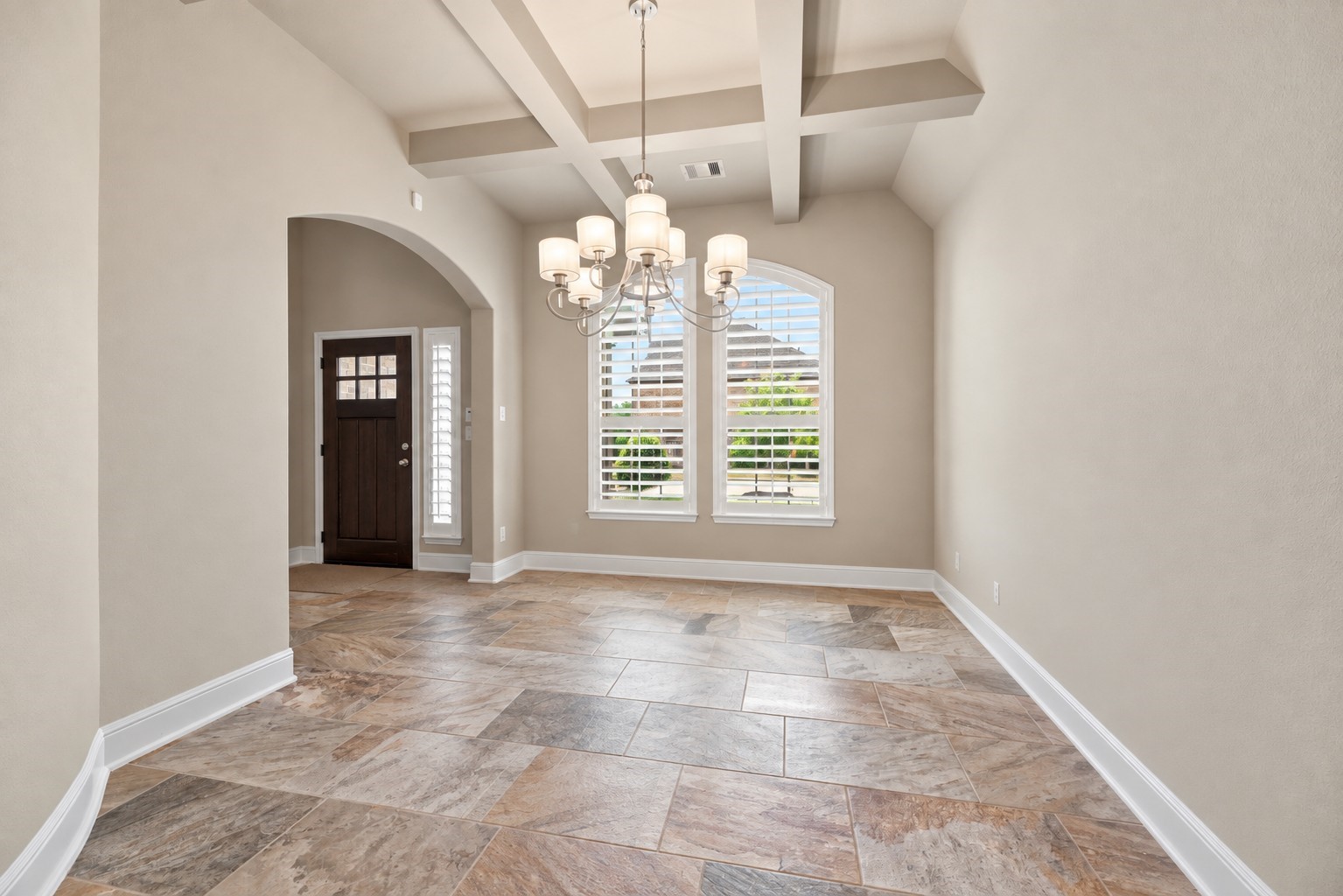 Opposite view of the dining room.
