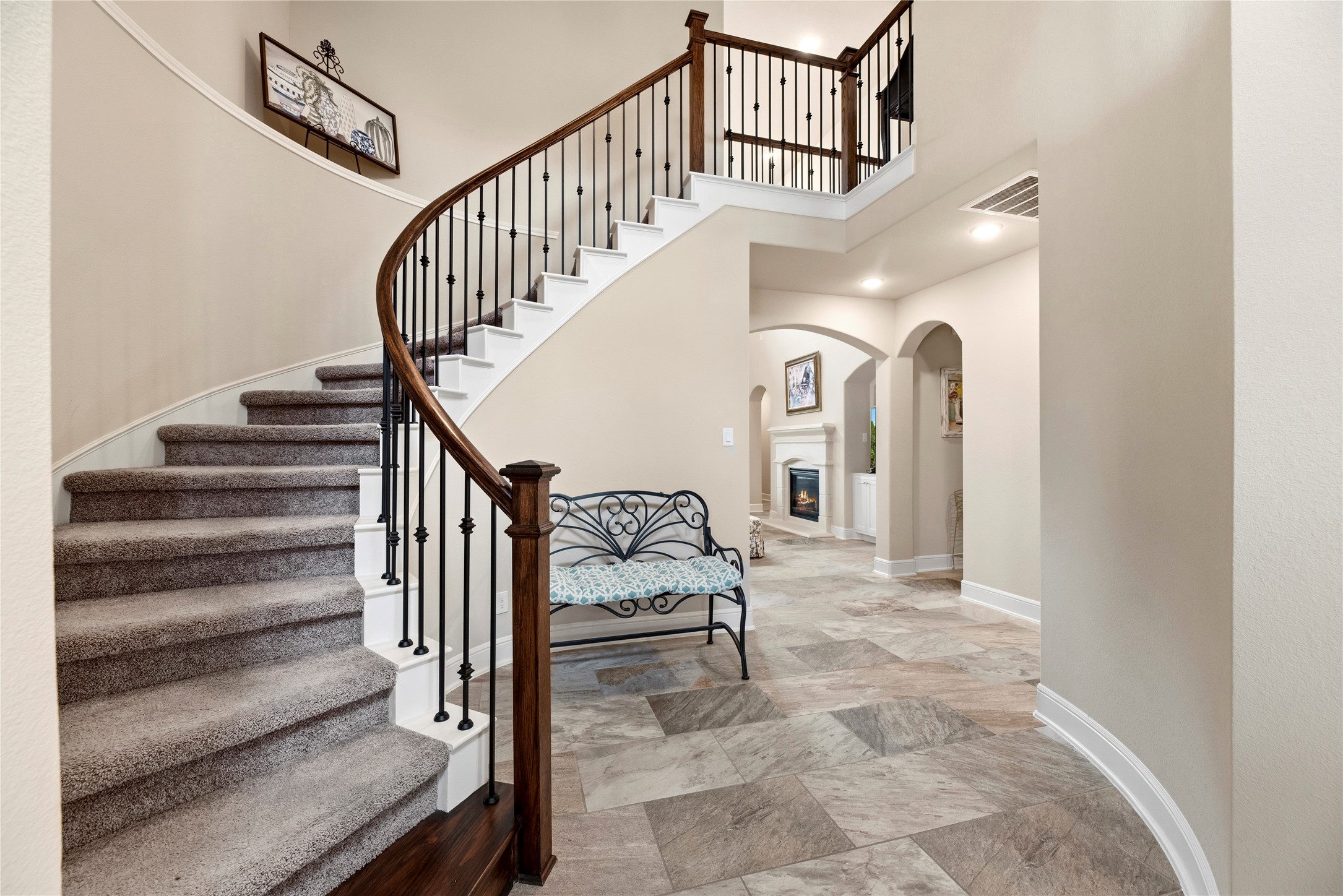 The two story entry/foyer.