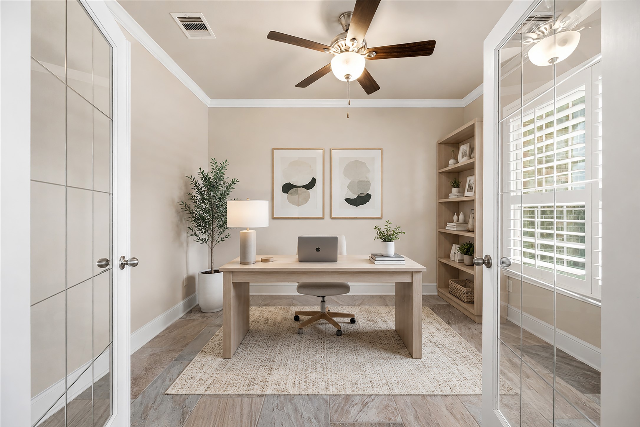Here is the study. (virtually staged)