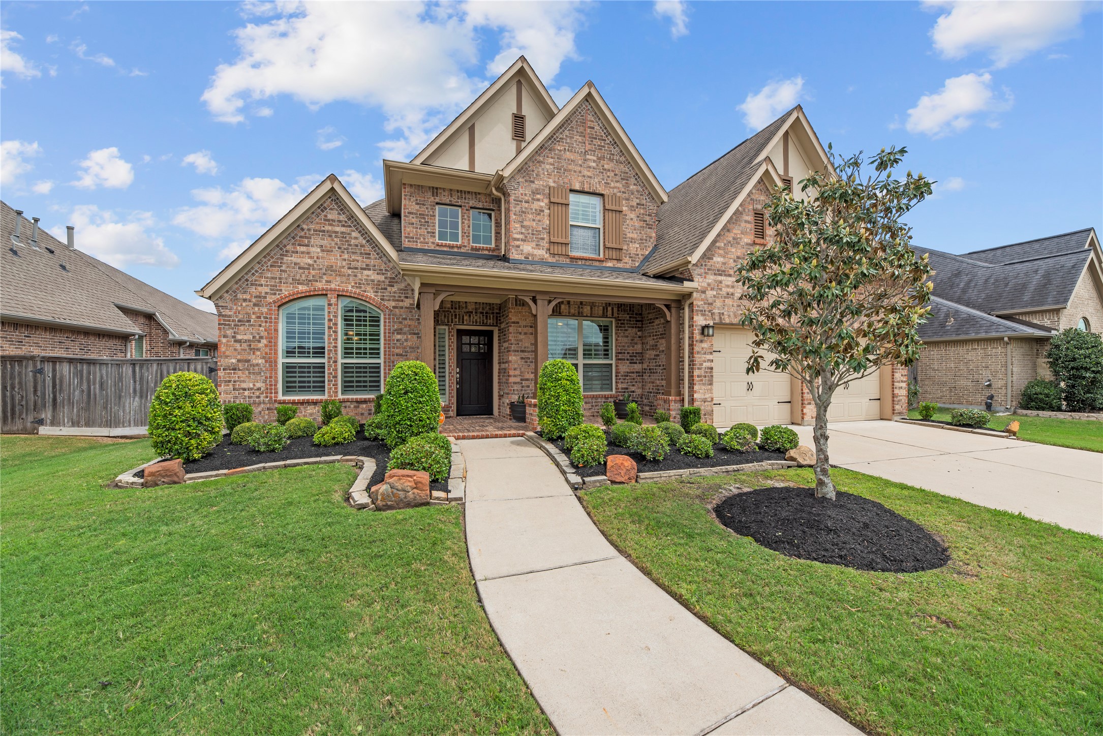 The pride of ownership shows in the landscaping and curb appeal.