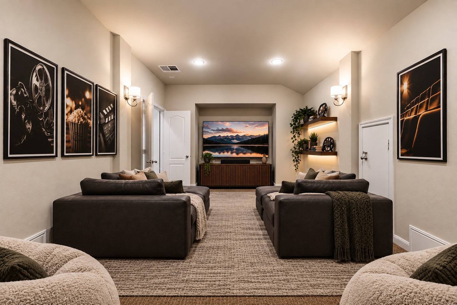 Just off of the game room is this media room. (virtually staged) Just off of the game room is this media room. (virtually staged)