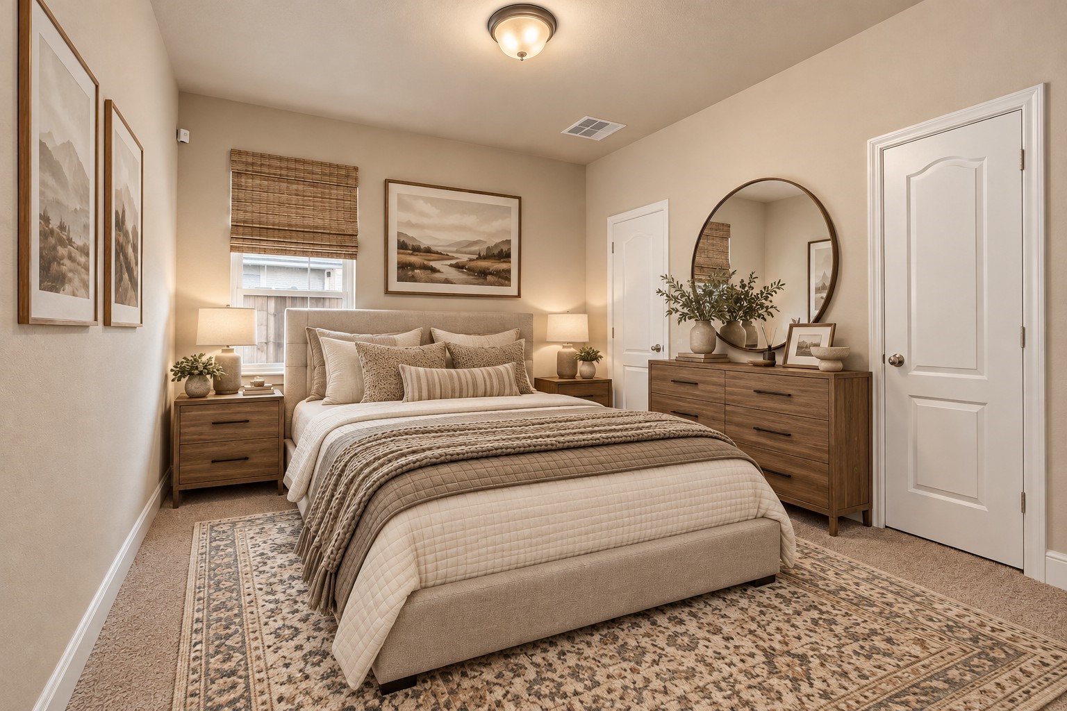 This first floor, secondary bedroom is perfect for a guest room without the need to climb stairs. (virtually staged) This first floor, secondary bedroom is perfect for a guest room without the need to climb stairs. (virtually staged)