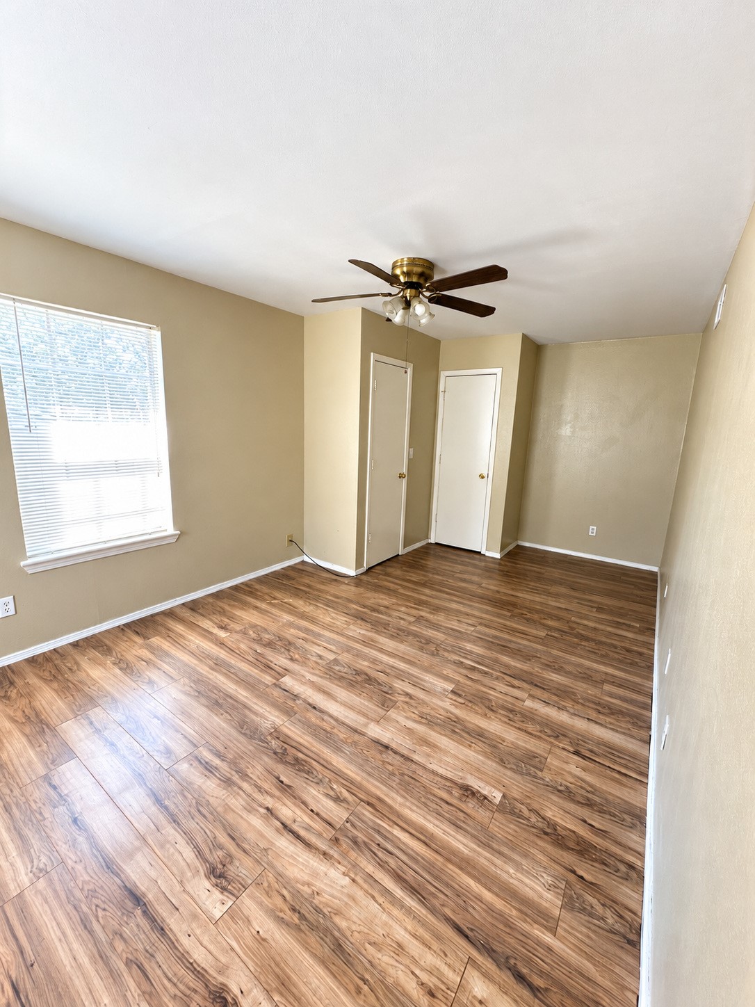 Another view of bedroom - one closet with two doors