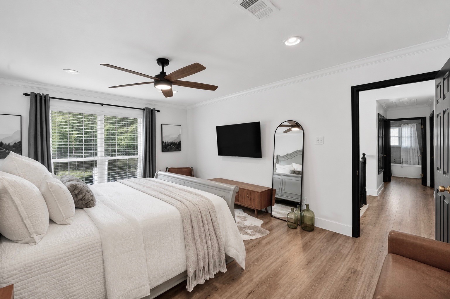 Thoughtfully positioned to feel tucked away while still connected to the home