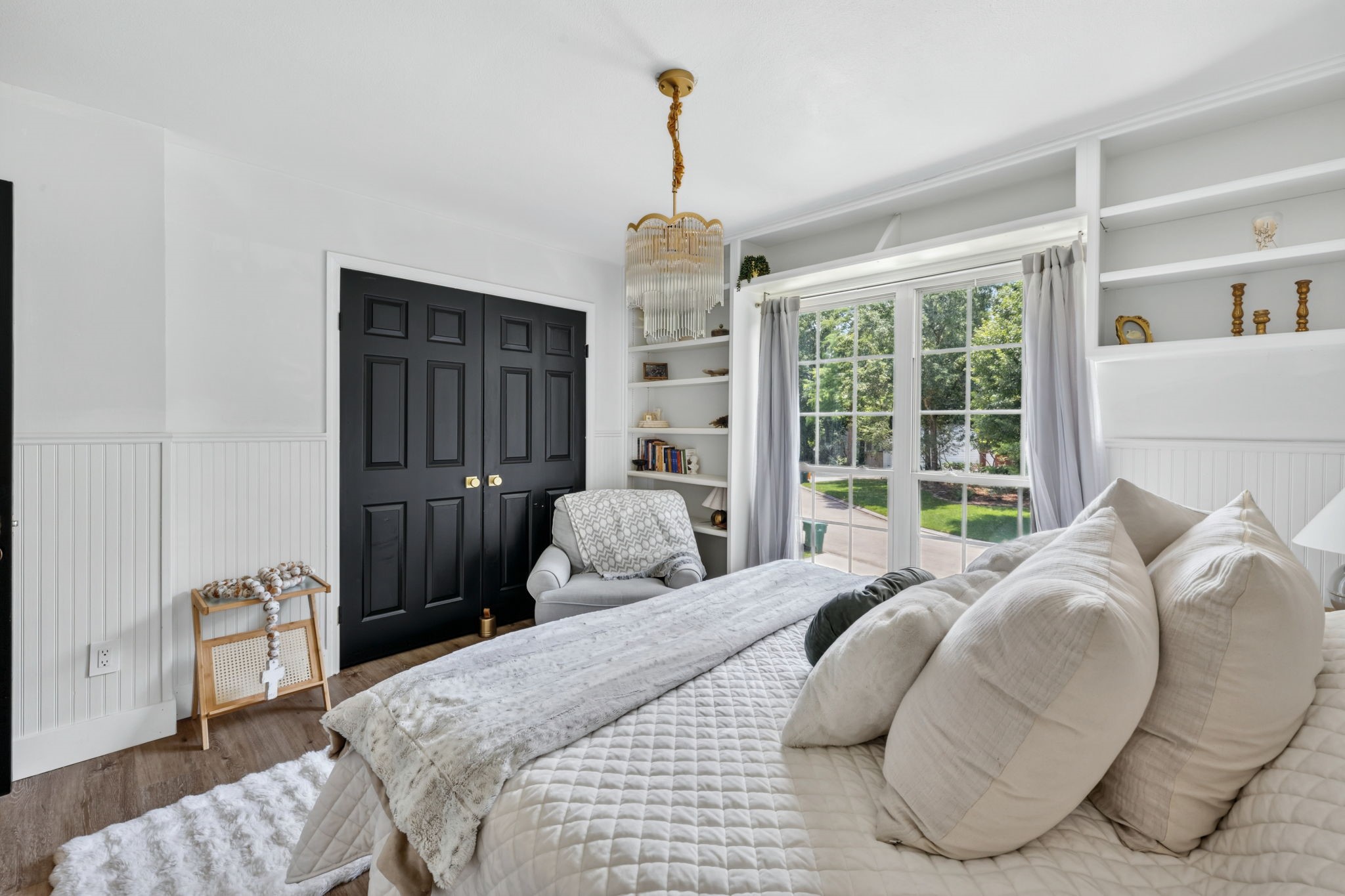 Wall detailing adds character and warmth throughout the space