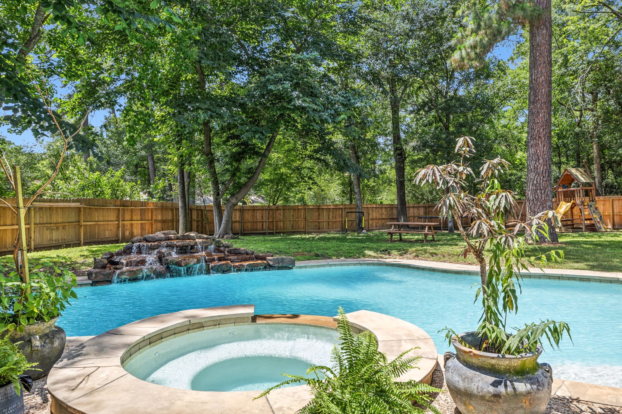 A connected hot tub/spa creates the perfect place to unwind at the end of the day