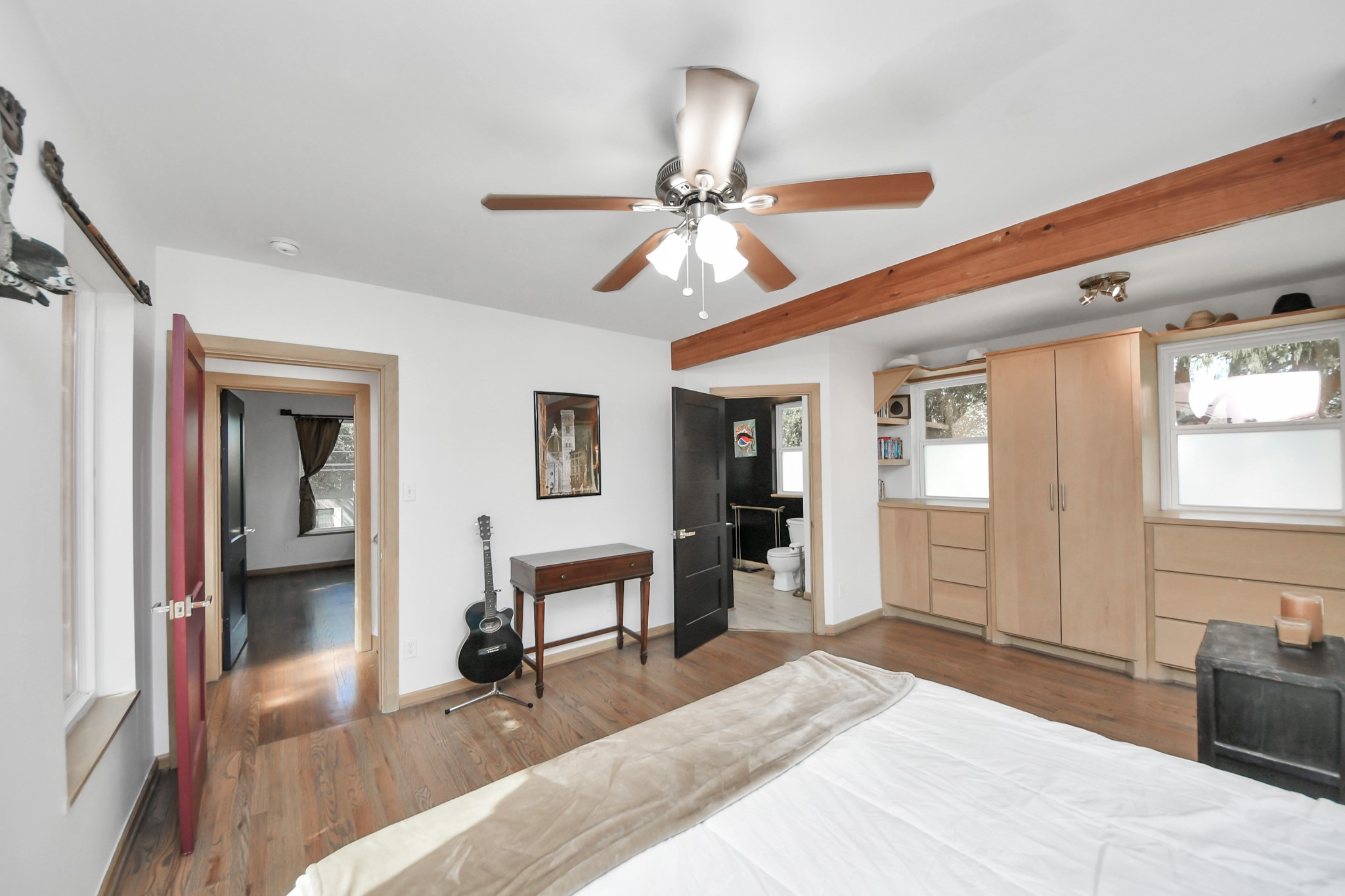 Primary bedroom, located upstairs.