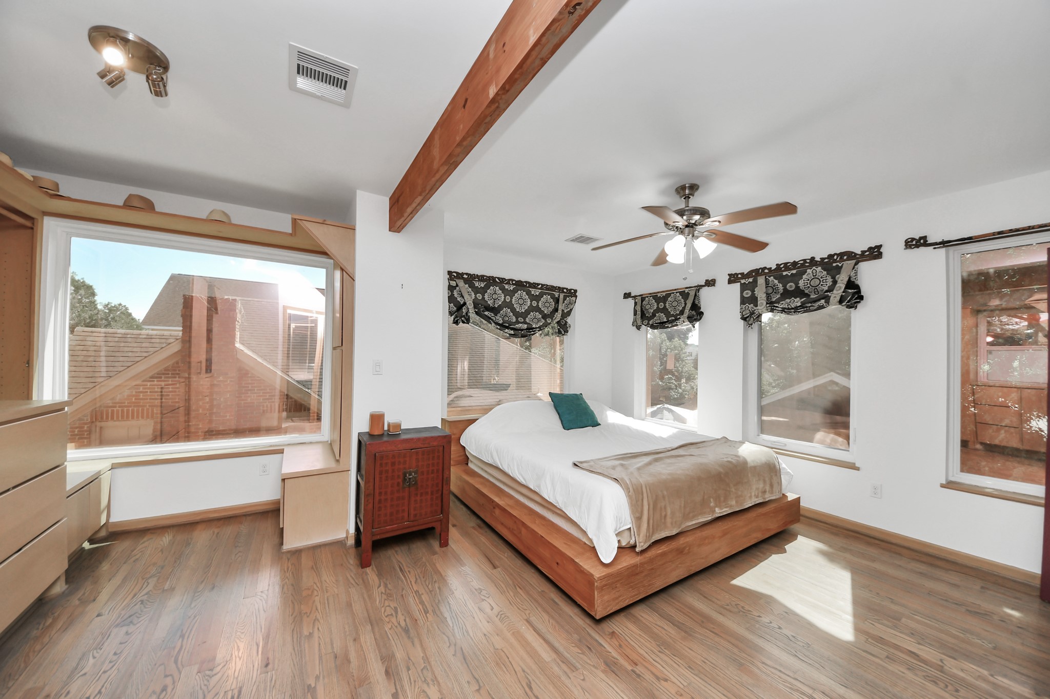 Primary bedroom, located upstairs.
