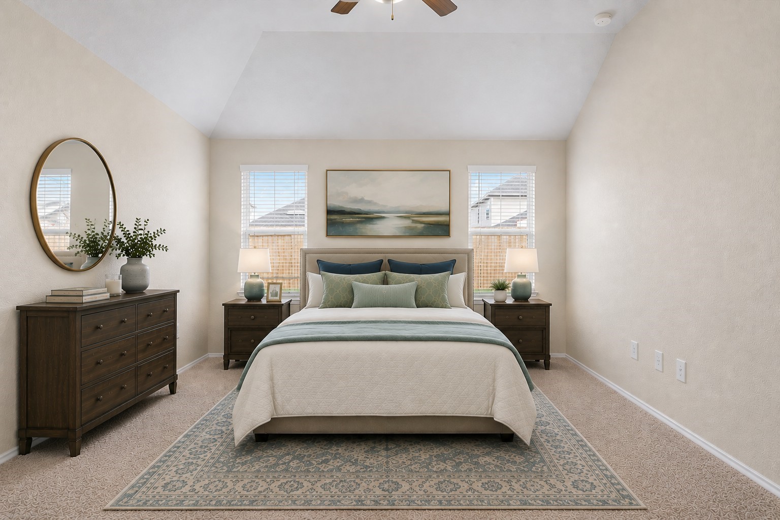 Virtually Staged Primary Bedroom