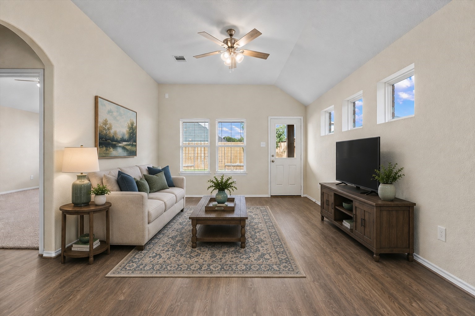 Virtually Staged Family Room