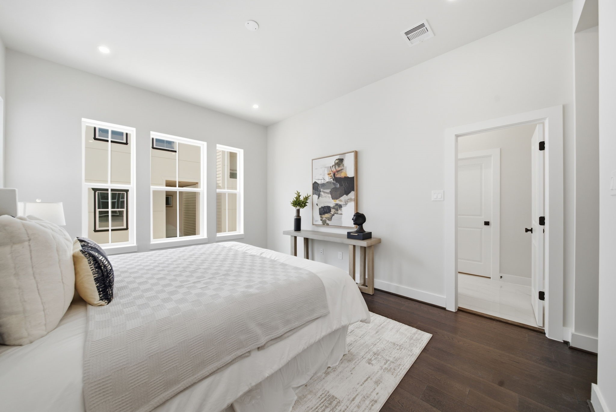 Primary suite has two closets