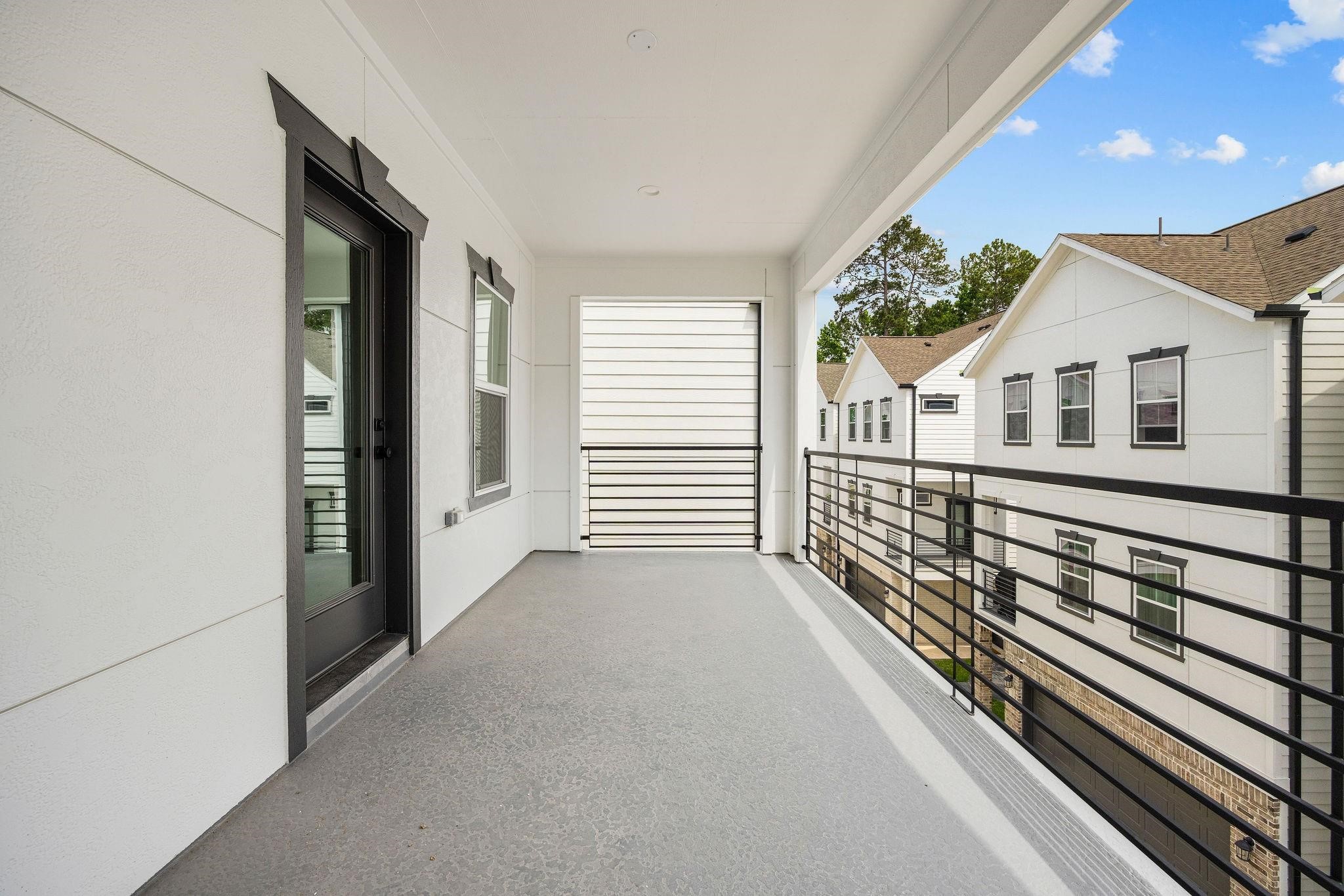Private covered balcony