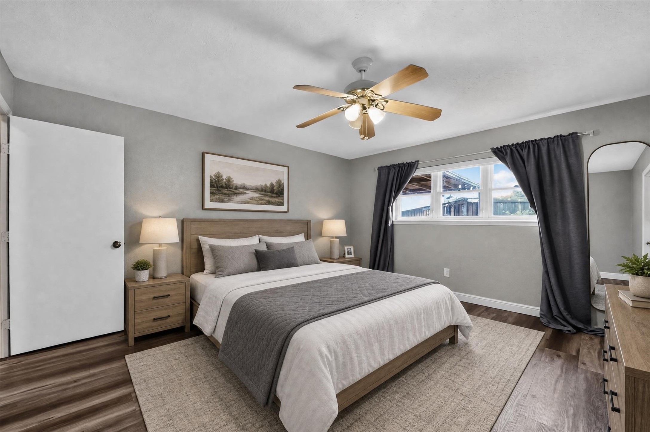 Virtual rendering to see how your furniture would look in the bedroom.
