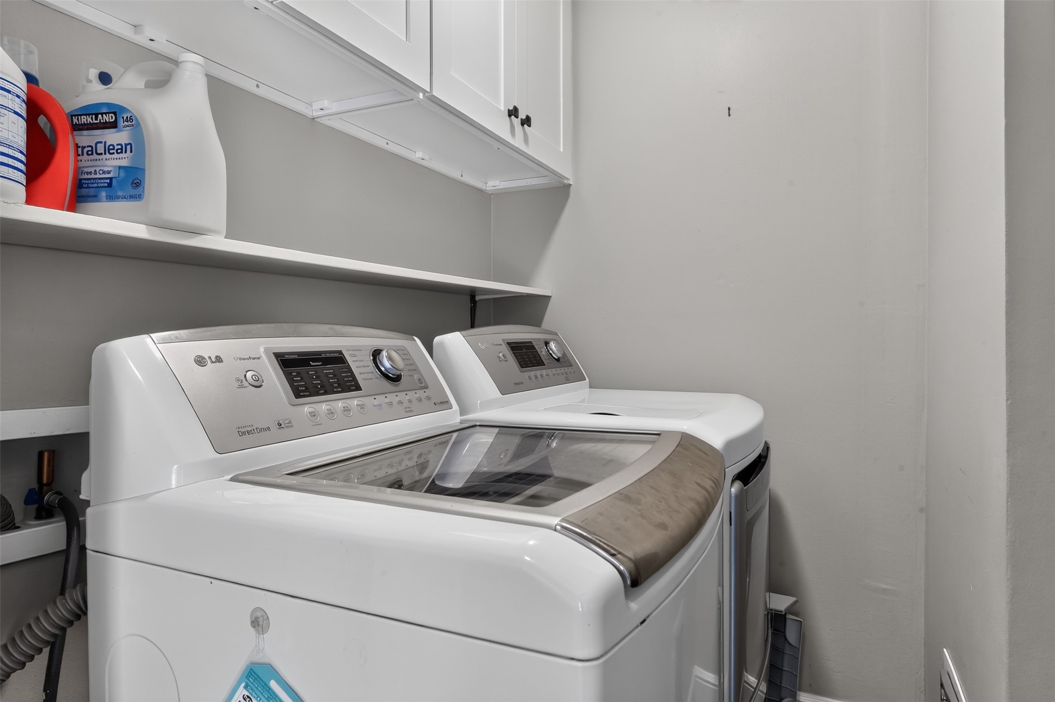 Laundry area has room for full sized waher and dryer.