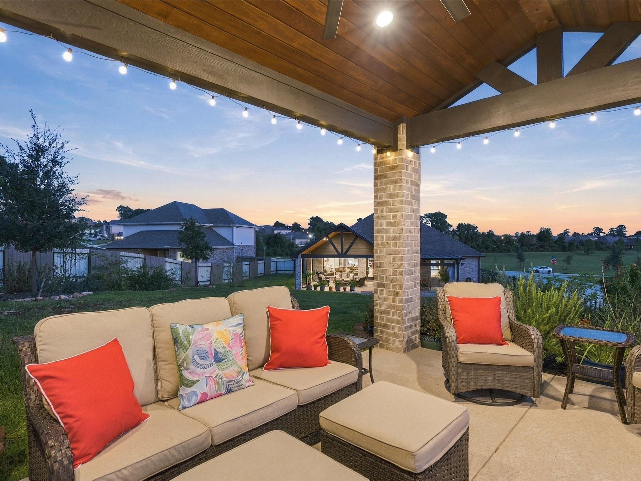 Aside from the extended back patio, you have this cozy cabana with breathtaking views!