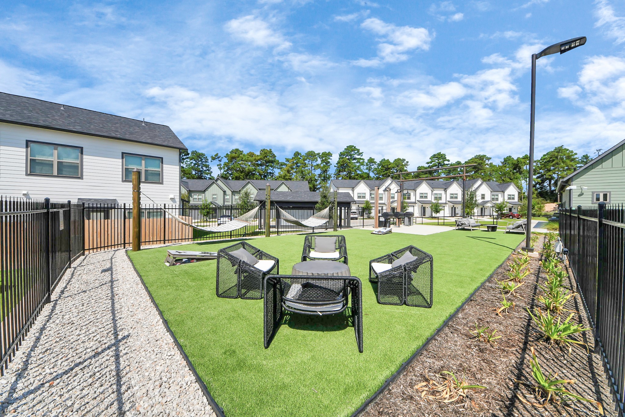 Enjoy an abundance of Amenities:Resort-Style Pool w/Sundeck Ledge&Outdoor Lounge Areas w/Grilling area,Gaming Lawn,Pickleball Court,Quaint Dog Park for your fur babies!24/7 Fitness Center w/Kids Play Zone area.Stunning Clubhouse w/Caf/Lounge.Playground Area.Electric Vehicle Charging Stations!