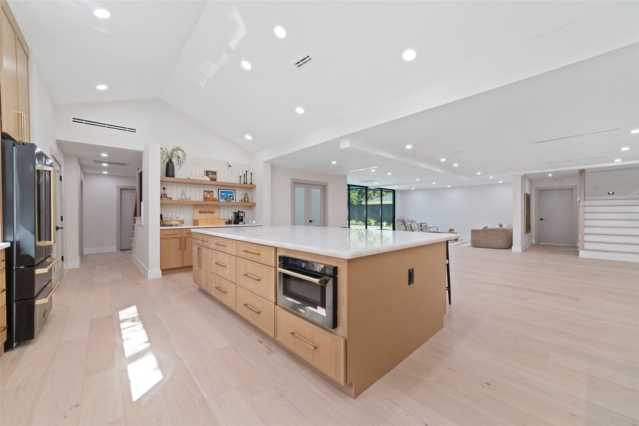 Kitchen overlooking Formal Living room