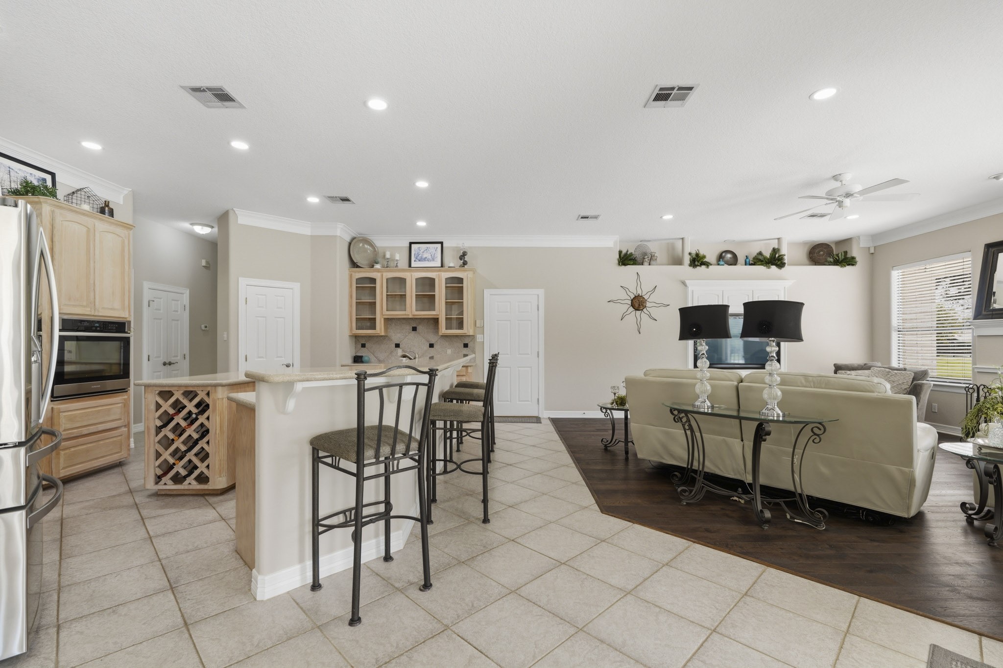 Open floor plan provides an easy flow throughout the home