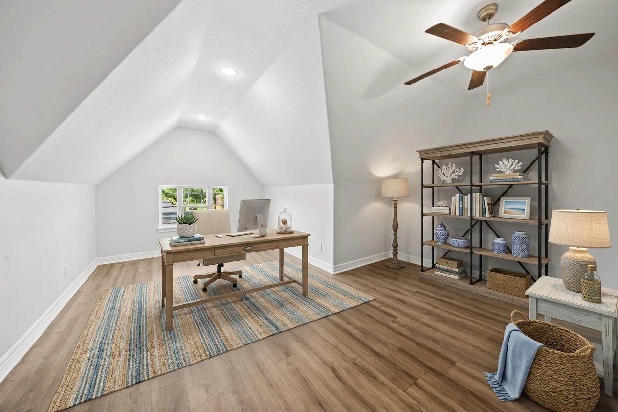 Bedroom 4 staged as a home office.