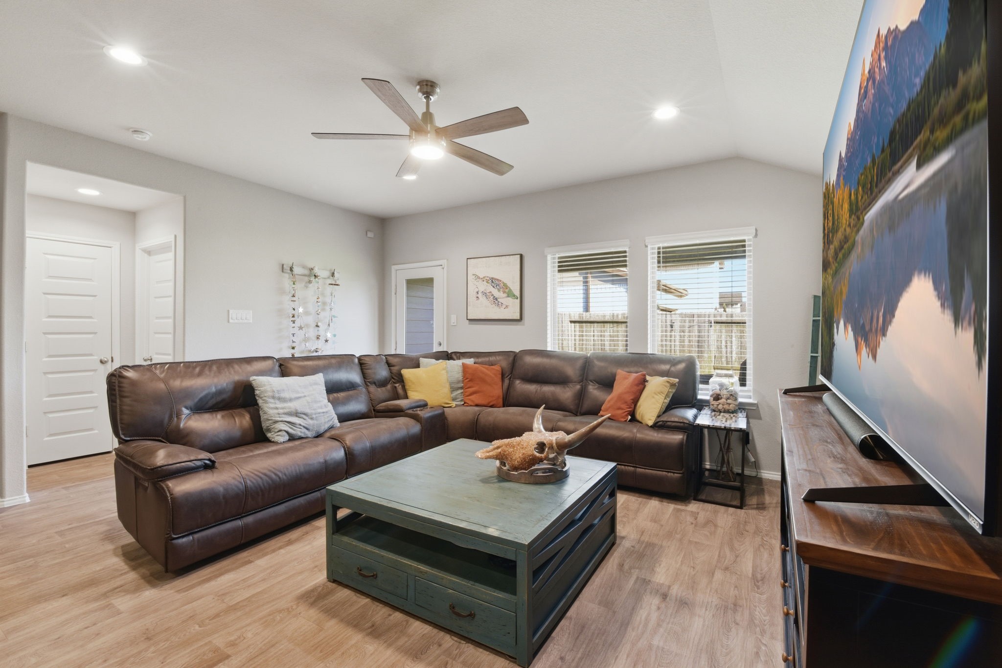 Modern vinyl flooring for comfort and style.