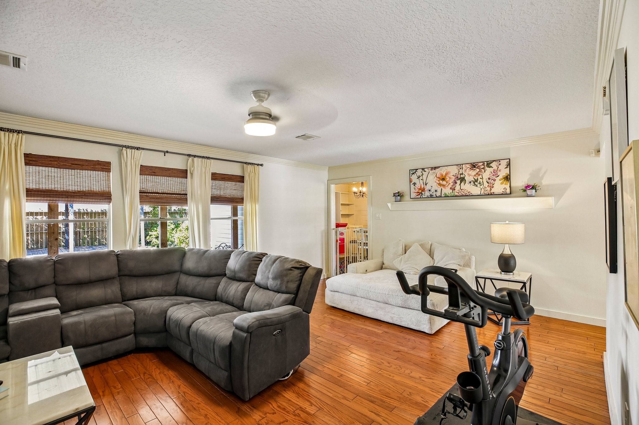 Plenty of natural light in the living room.