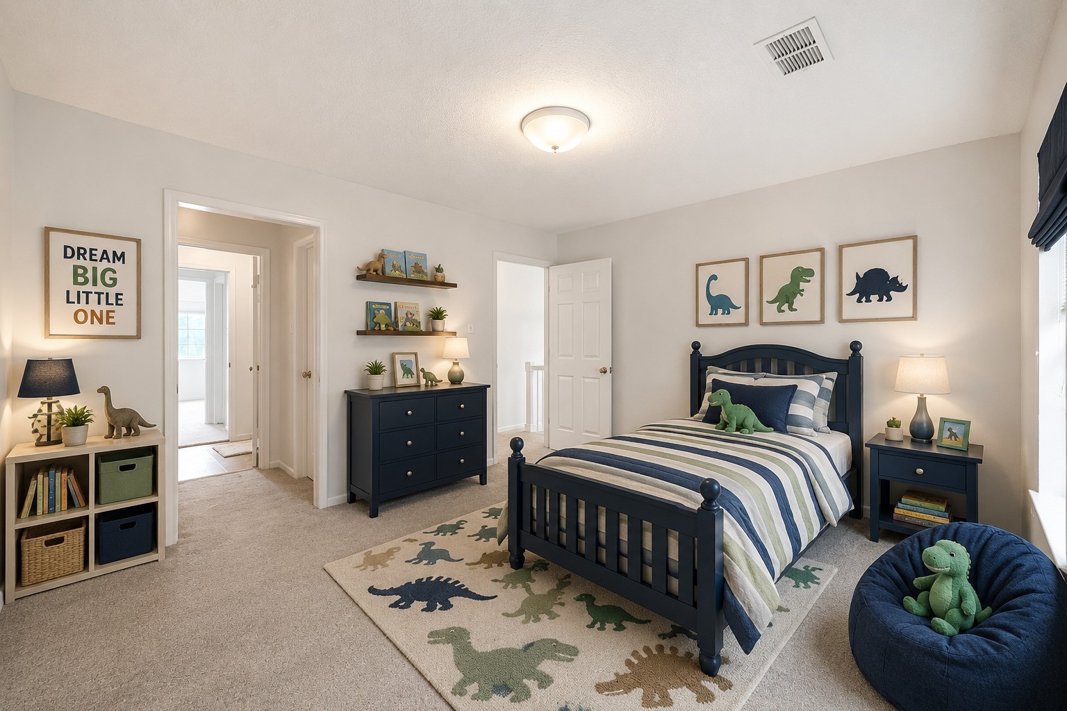 Charming secondary bedroom with a nice-sized closet and shared Jack-and-Jill restroom, perfect for a cozy and functional living space.