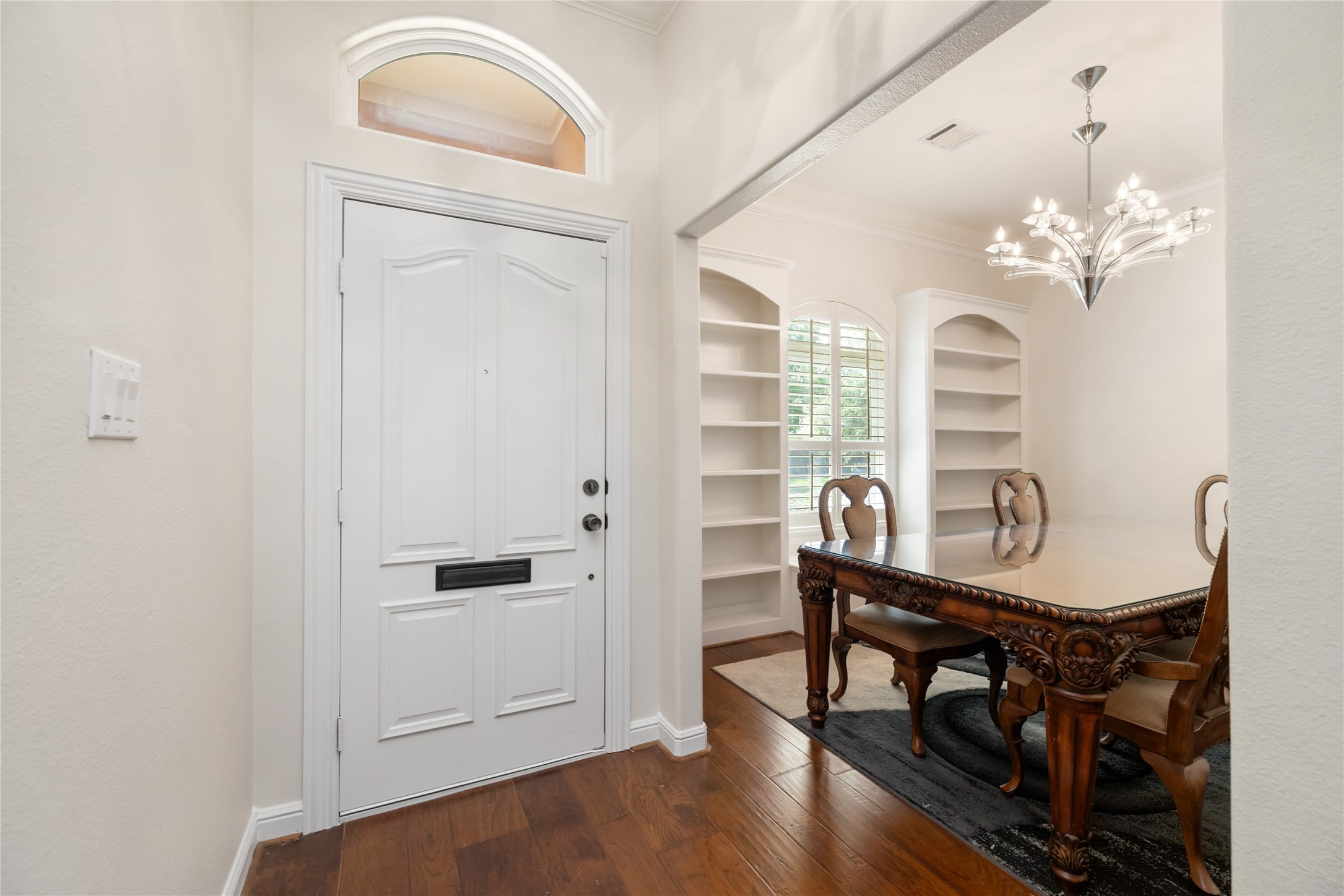 Entryway with two story ceiling
