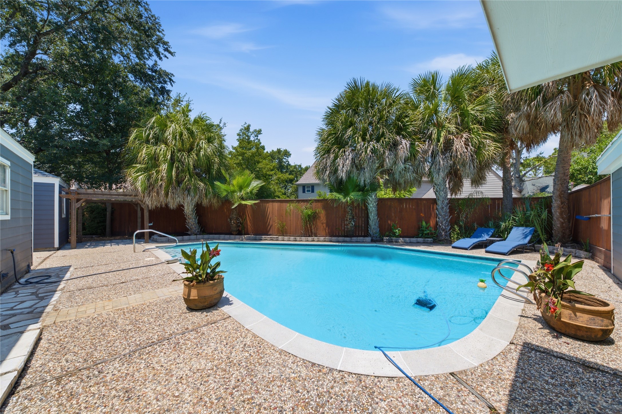 Sparkling swimming pool ready for Houston summers!
